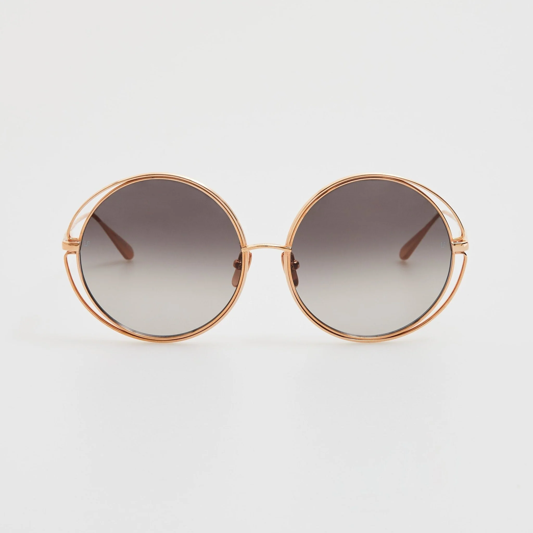 Selene Sunglasses in 18K Rose Gold and Grey