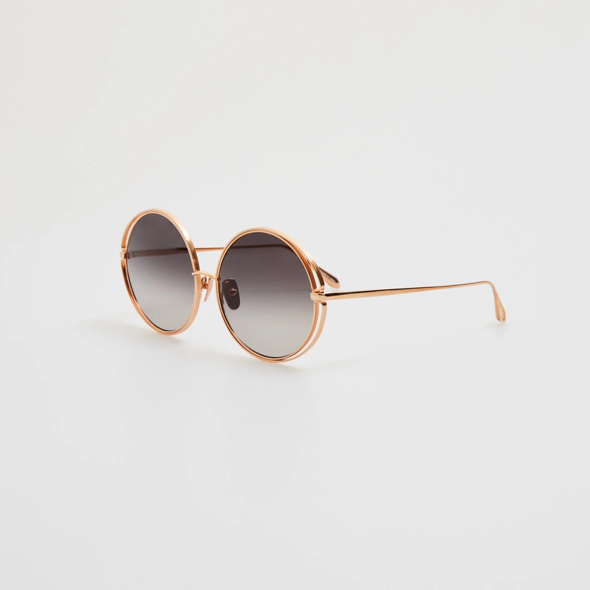 Selene Sunglasses in 18K Rose Gold and Grey - Image 2