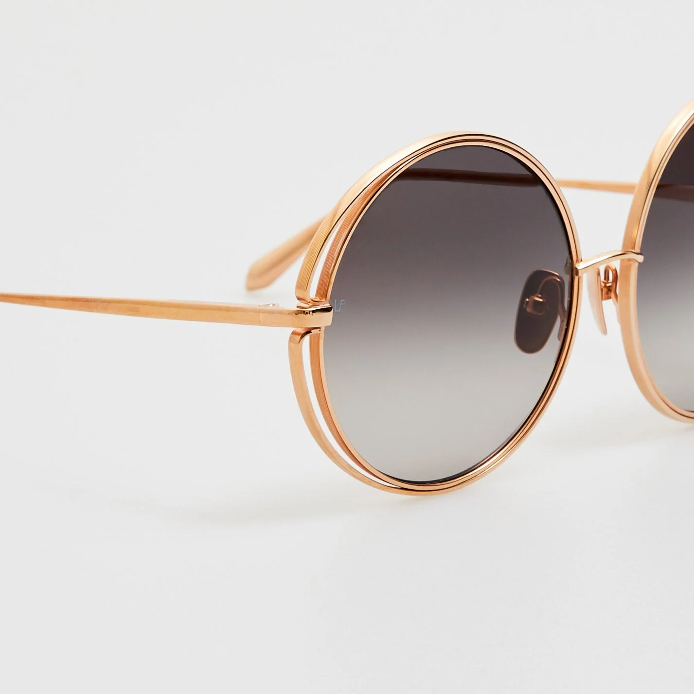 Selene Sunglasses in 18K Rose Gold and Grey - Image 4