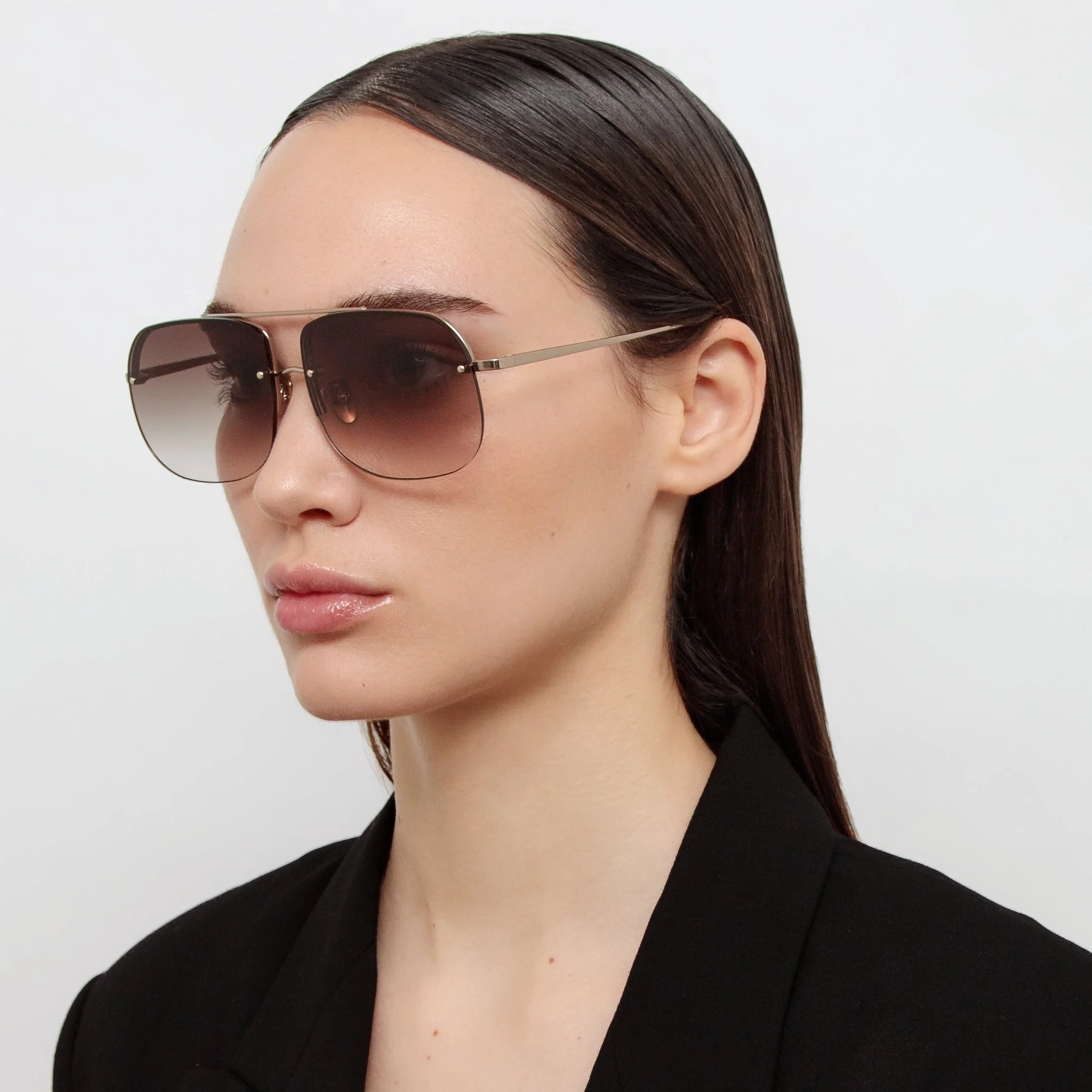 Seren Sunglasses in Mocha and 22K Gold - Image 3