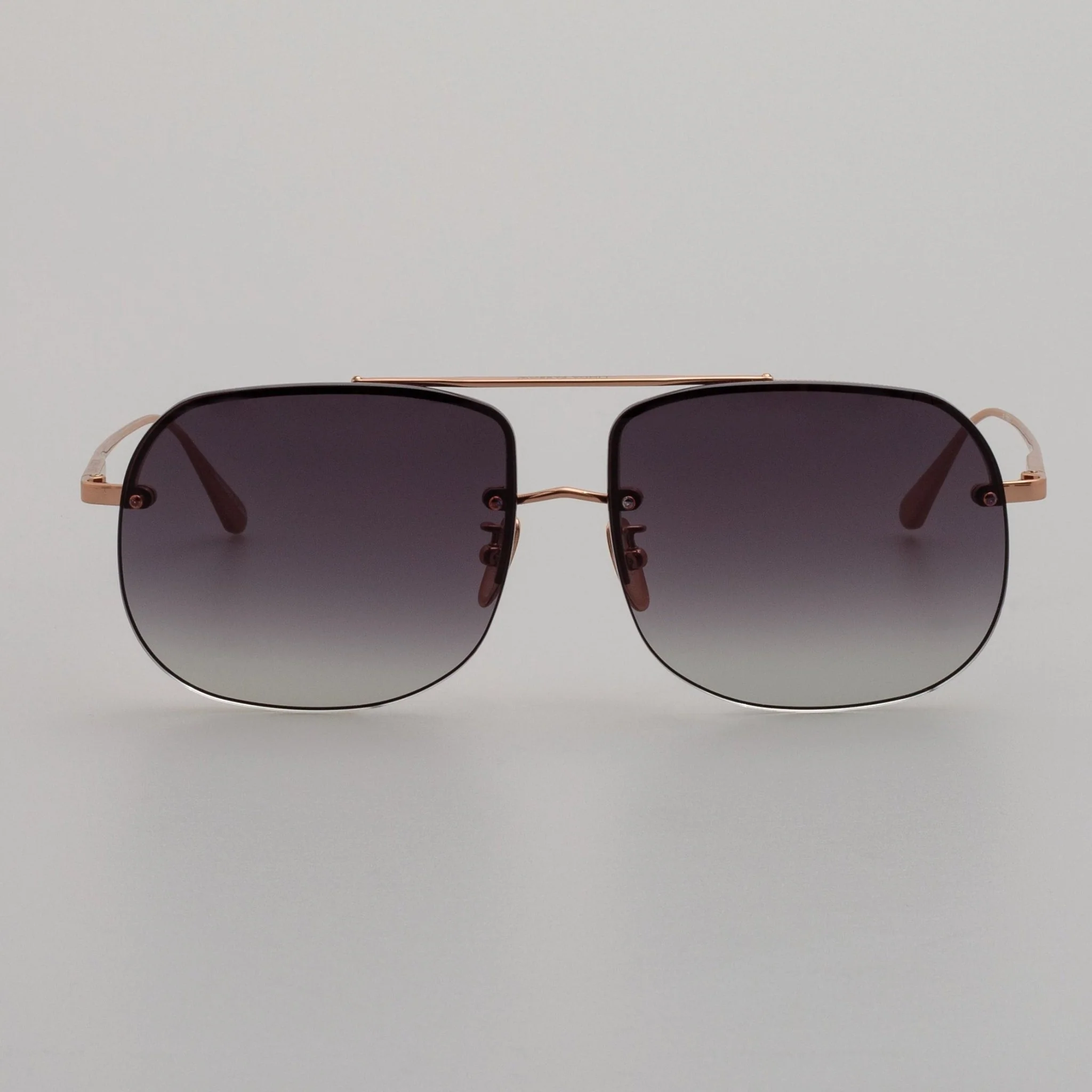 Seren Sunglasses in 18k Rose Gold and Grey