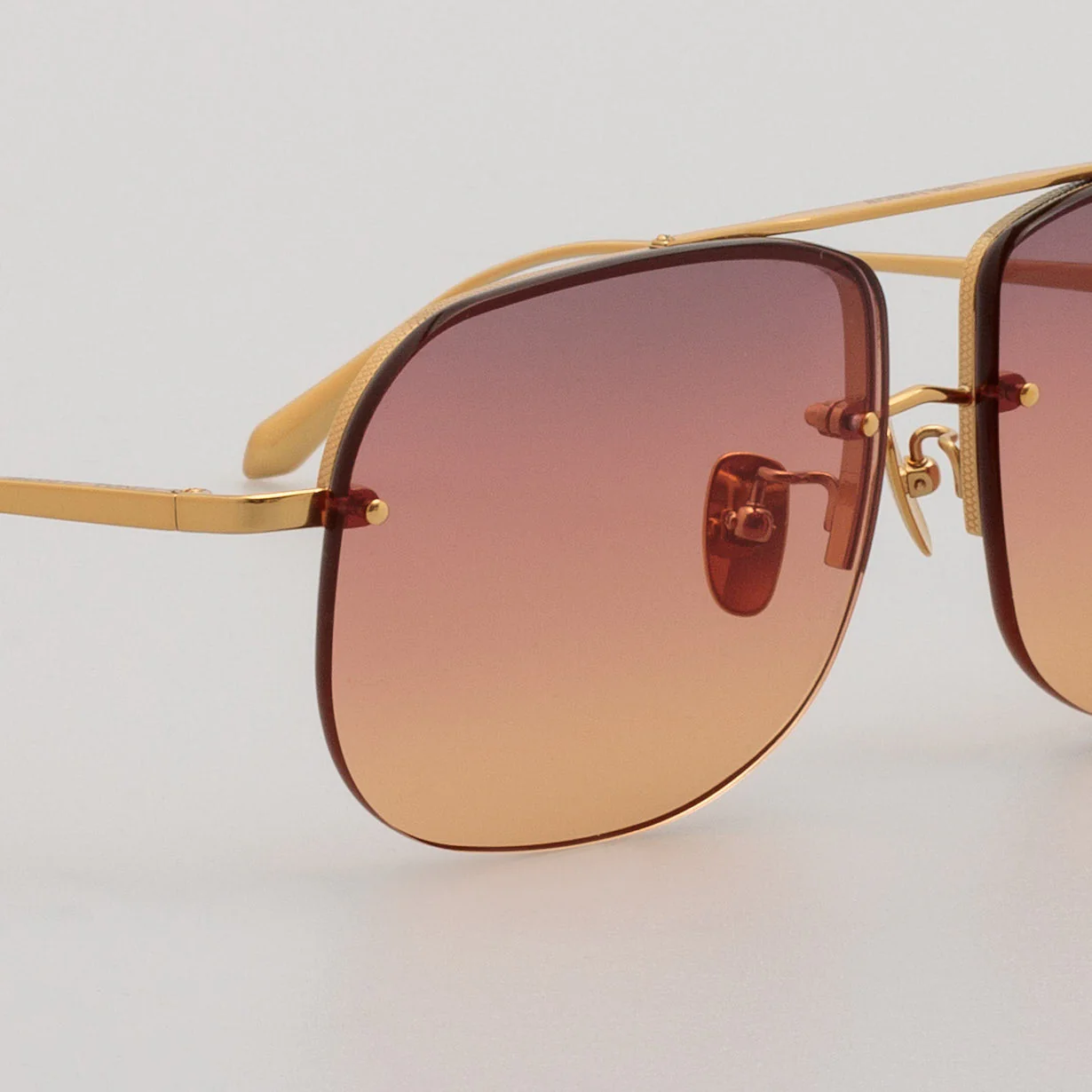 Seren Sunglasses in 22k Gold and Sunset Orange - Image 5