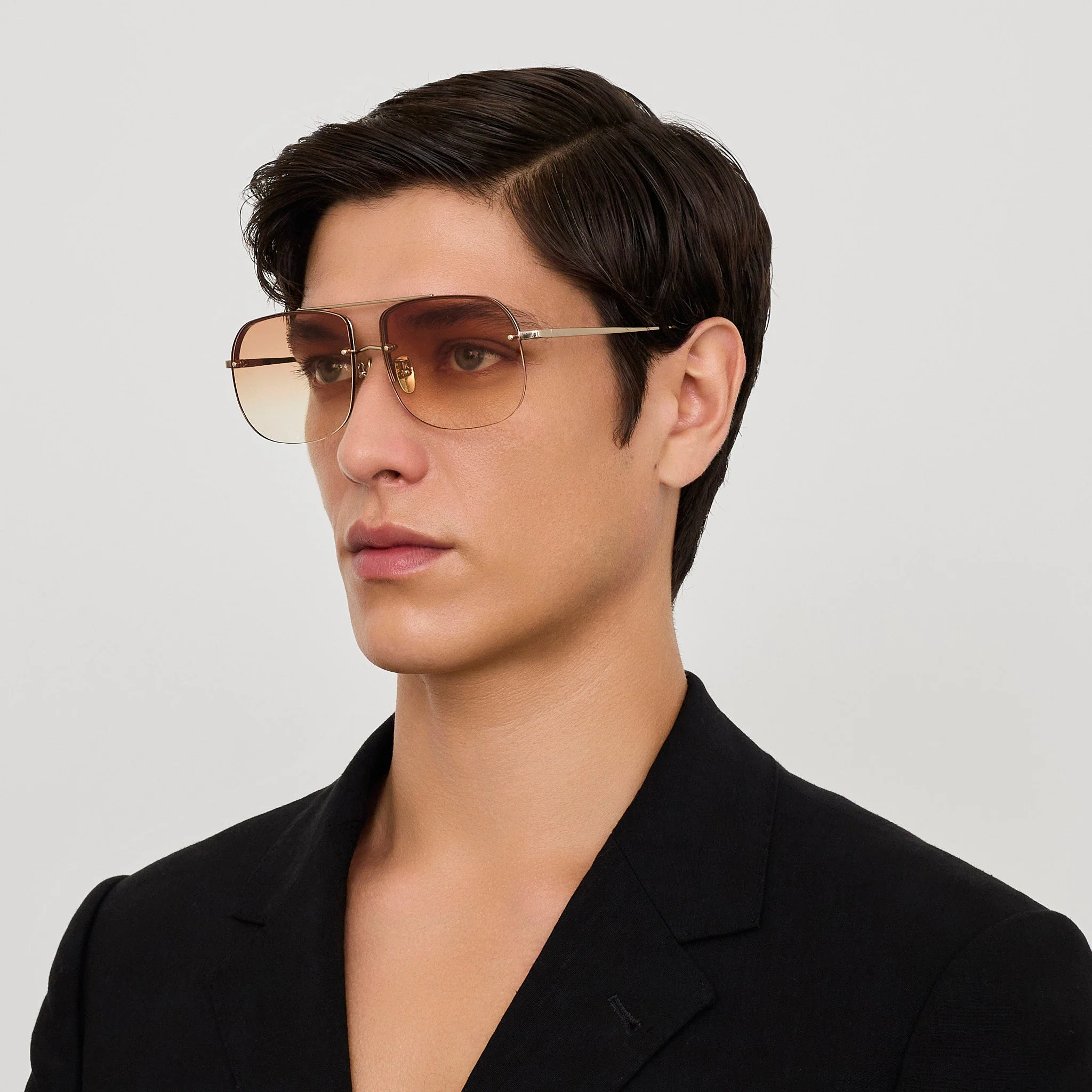 Seren Sunglasses in 18k Rose Gold and Camel - Image 4