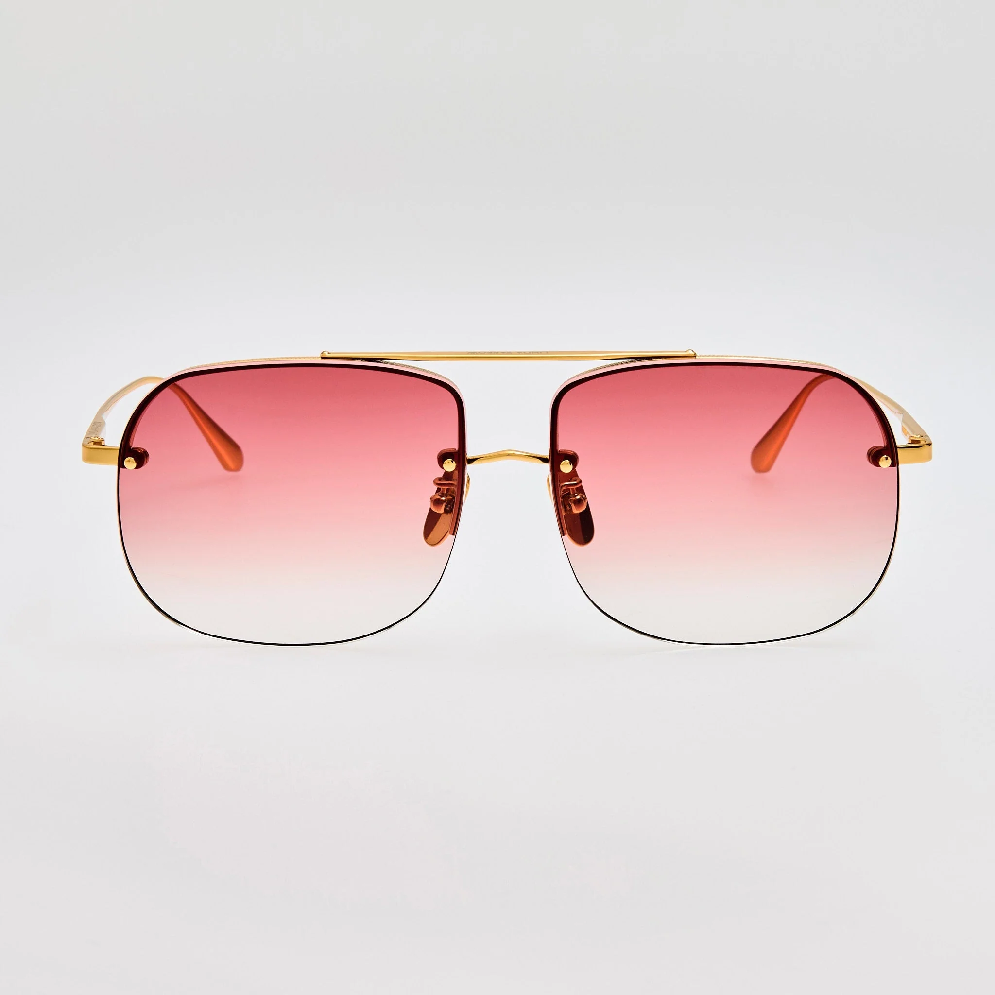 Seren Sunglasses in Red and 22k Gold