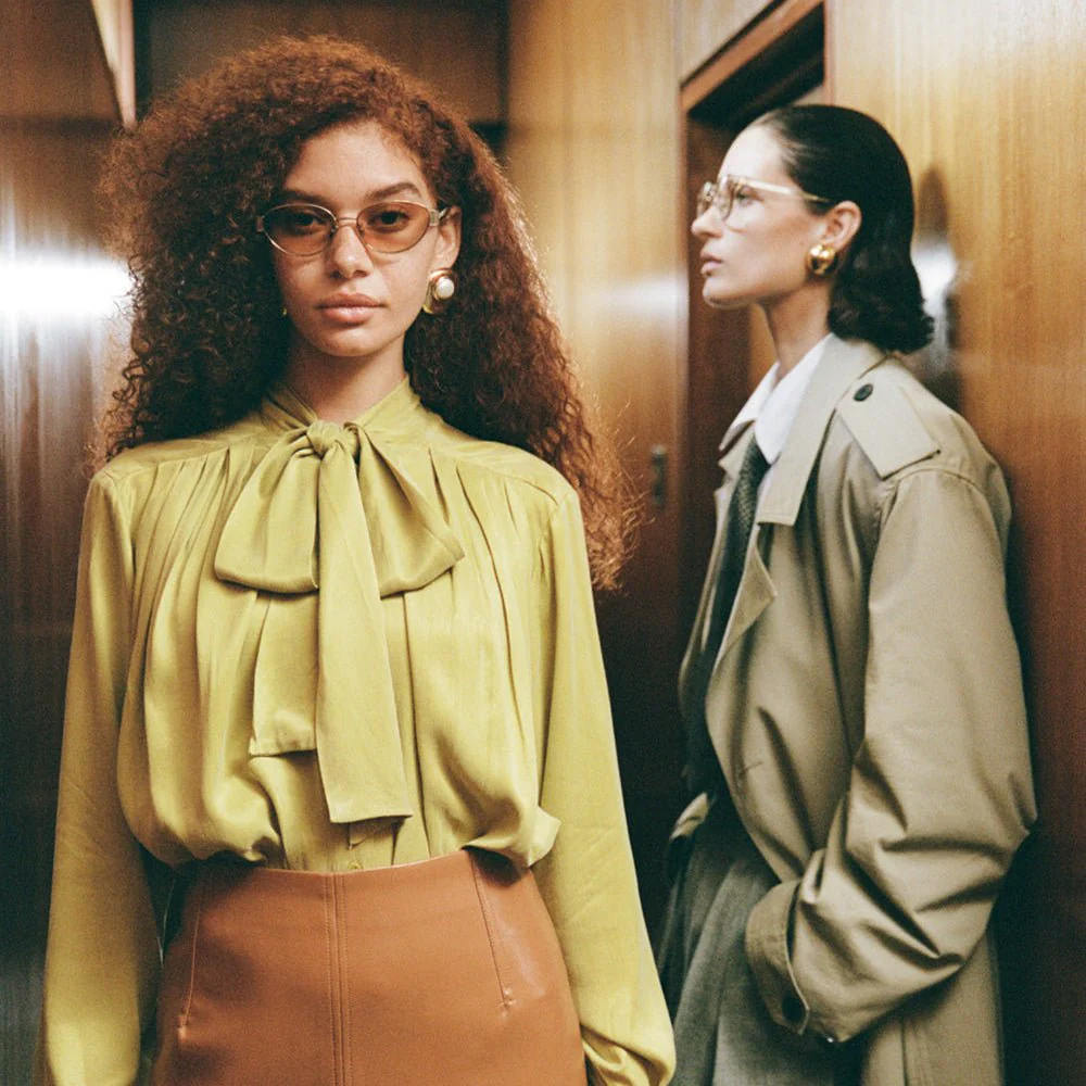 Sheri Sunglasses in Matt Champagne and Mocha - Image 6