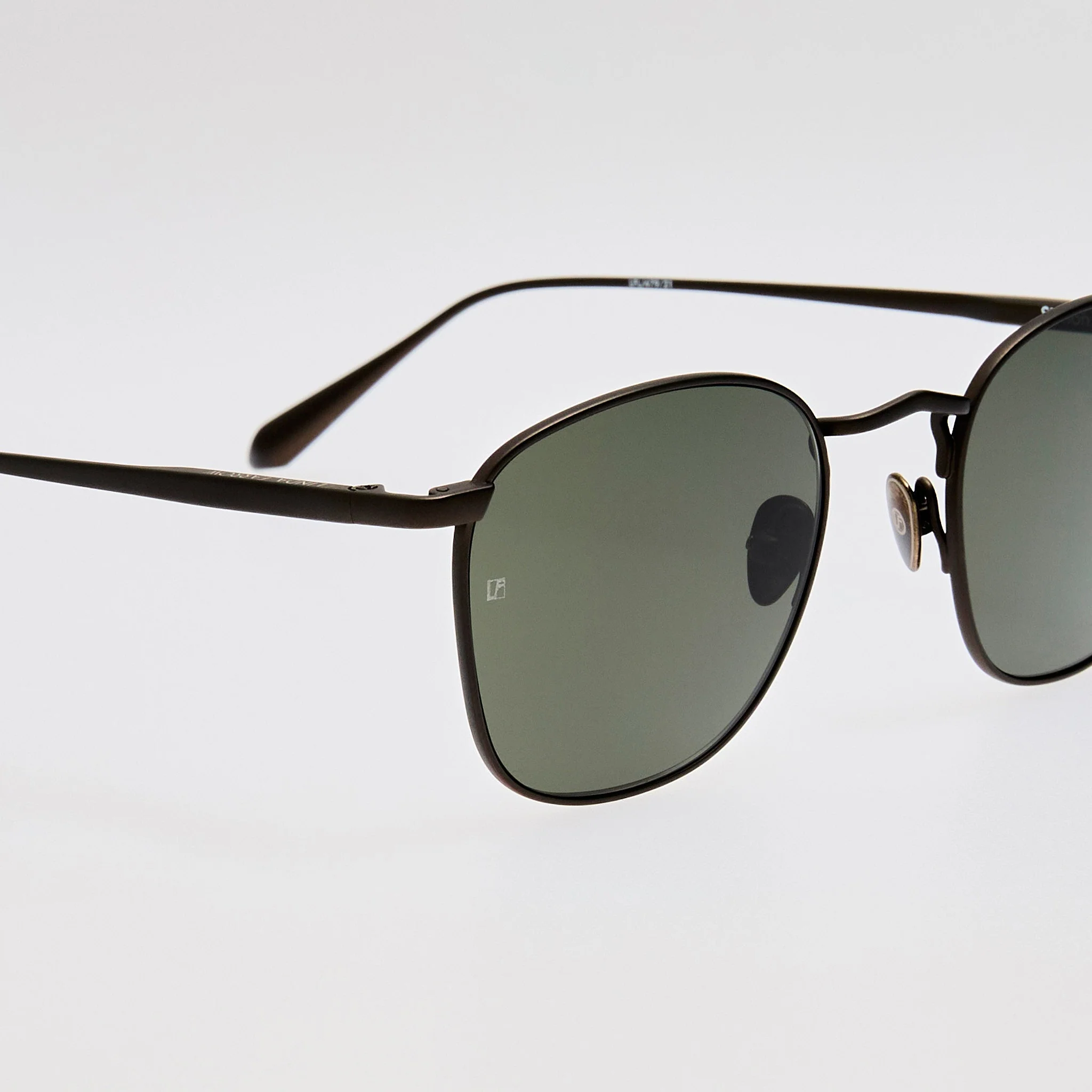 Simon Square Sunglasses in Matt Black Nickel - Image 5