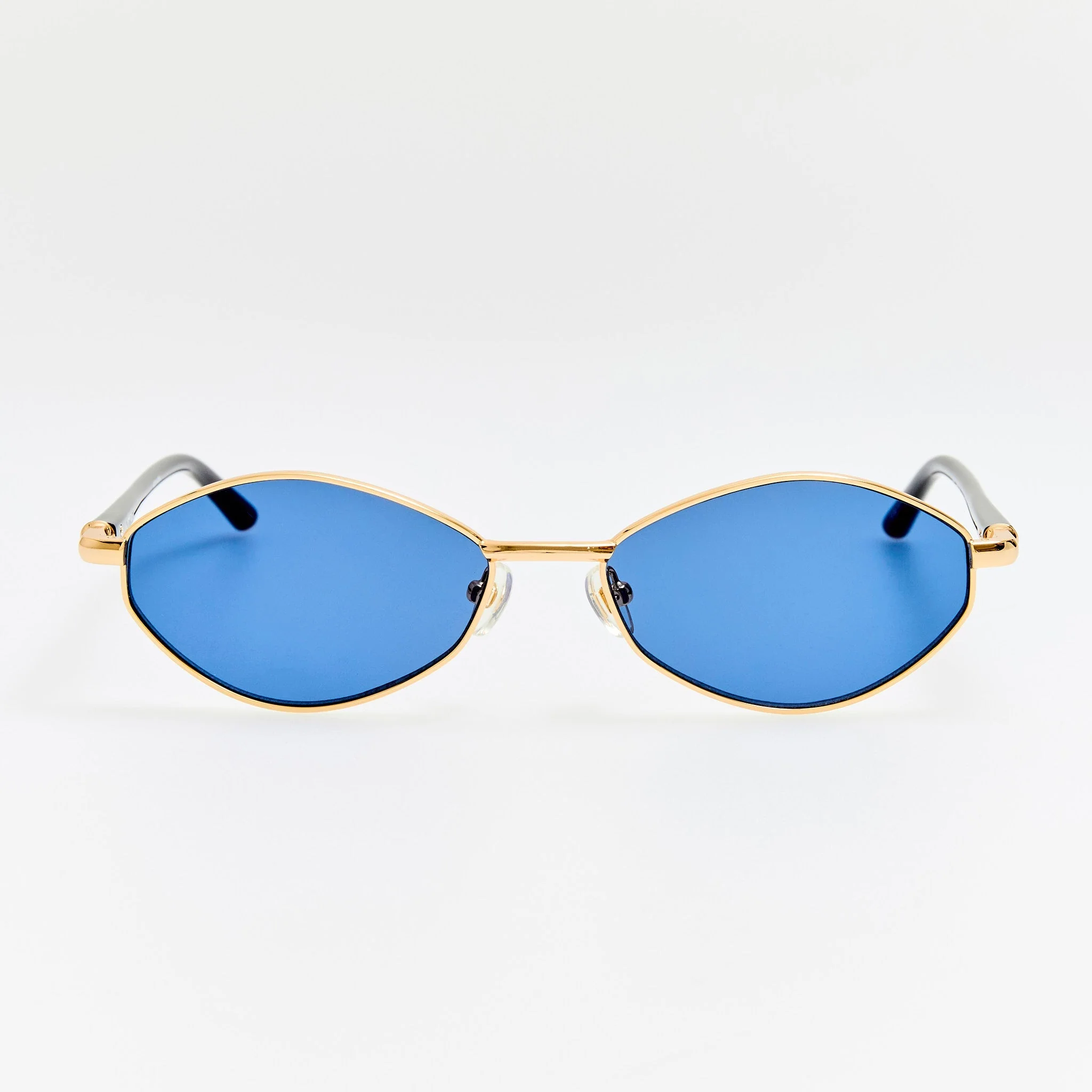Sirocco Sunglasses in Light Gold and Navy