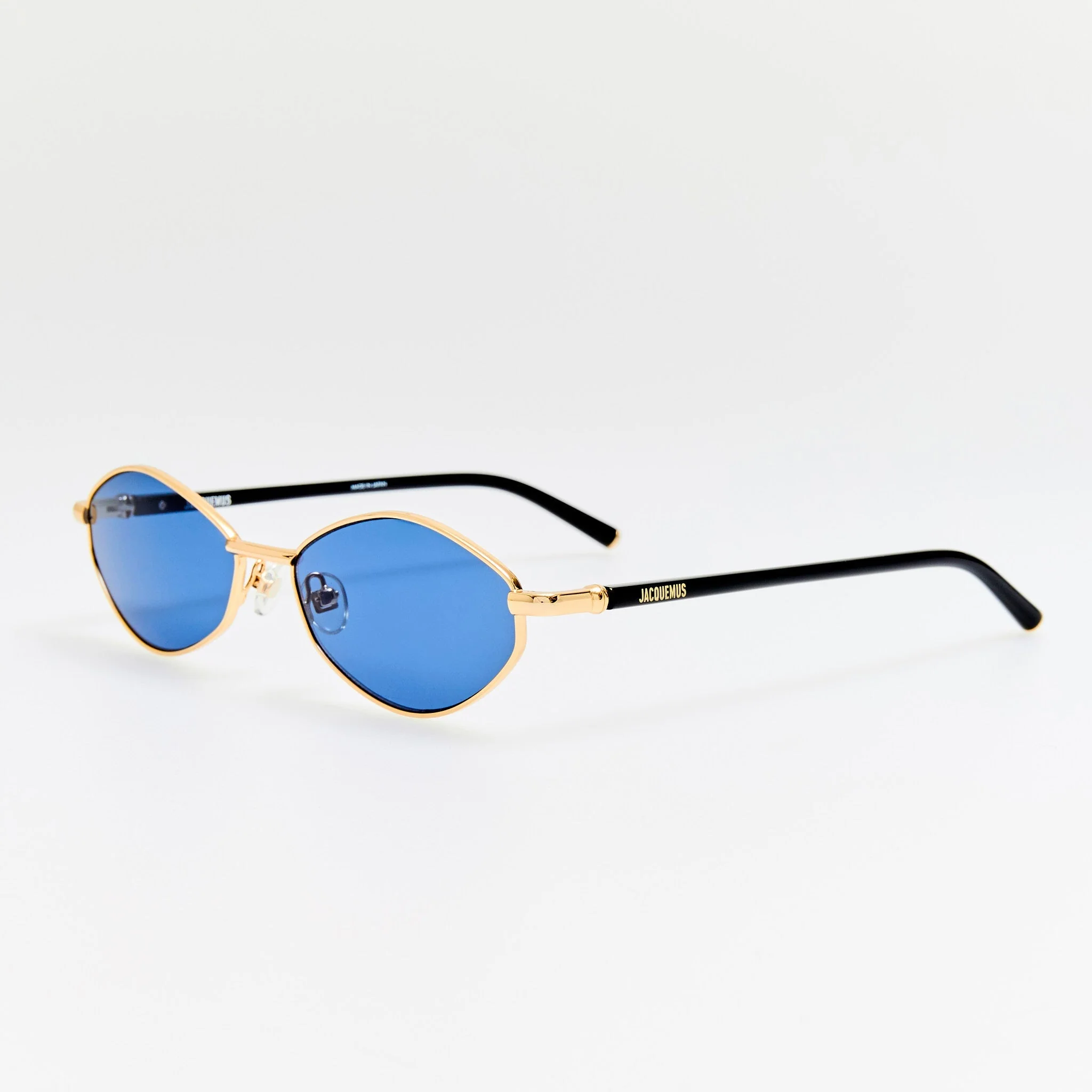 Sirocco Sunglasses in Light Gold and Navy - Image 2