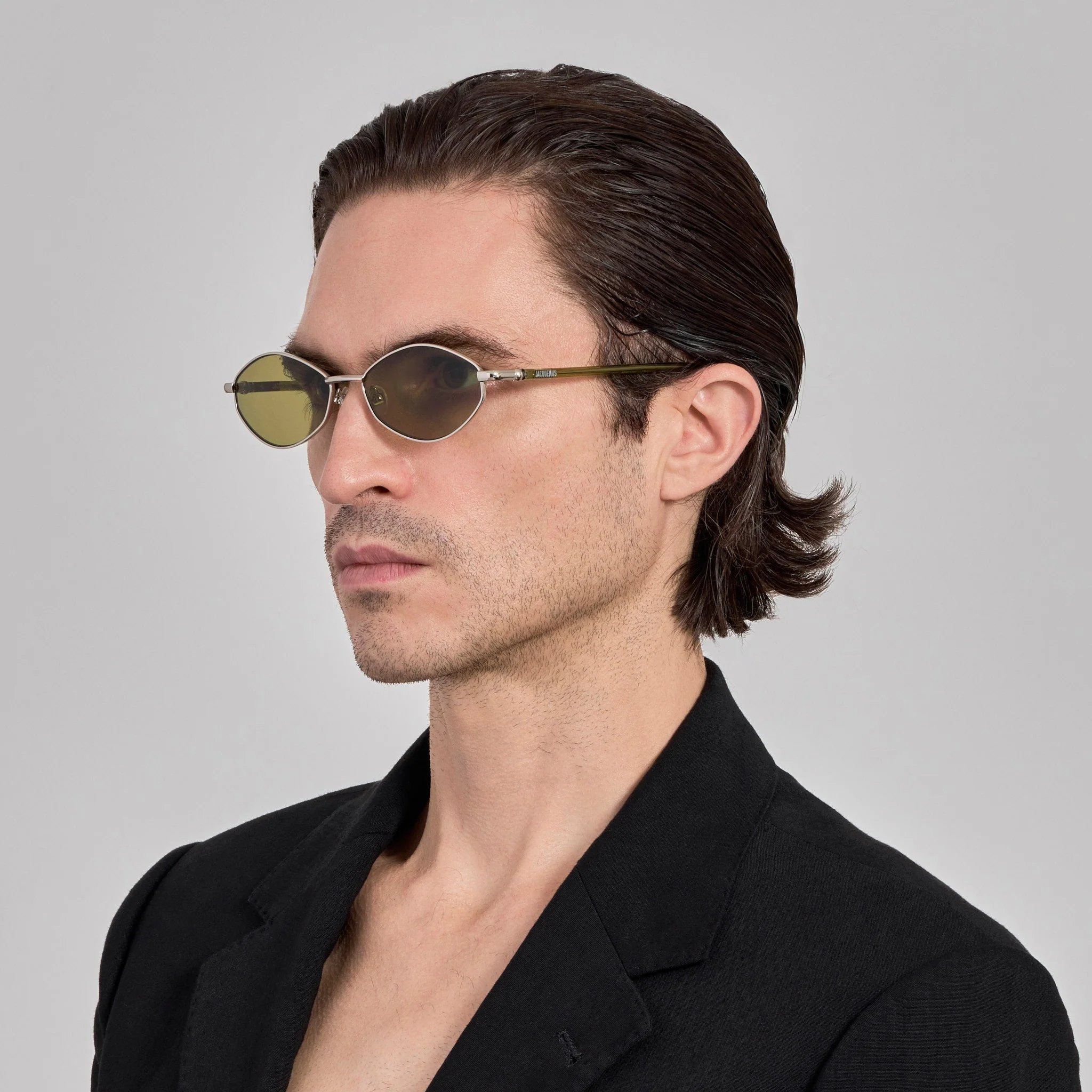 Sirocco Sunglasses in Silver and Khaki - Image 6