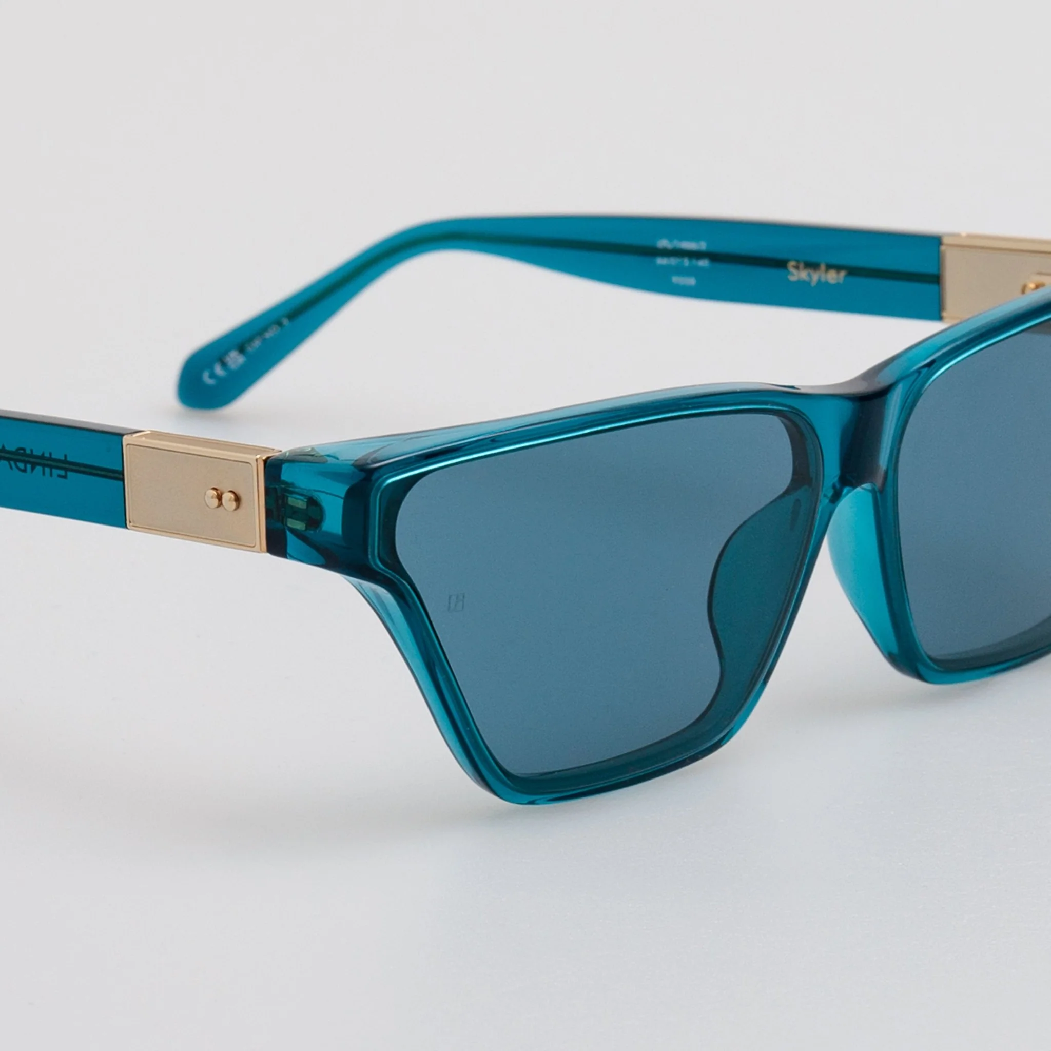 Skyler Cat-Eye Sunglasses in Aqua - Image 4