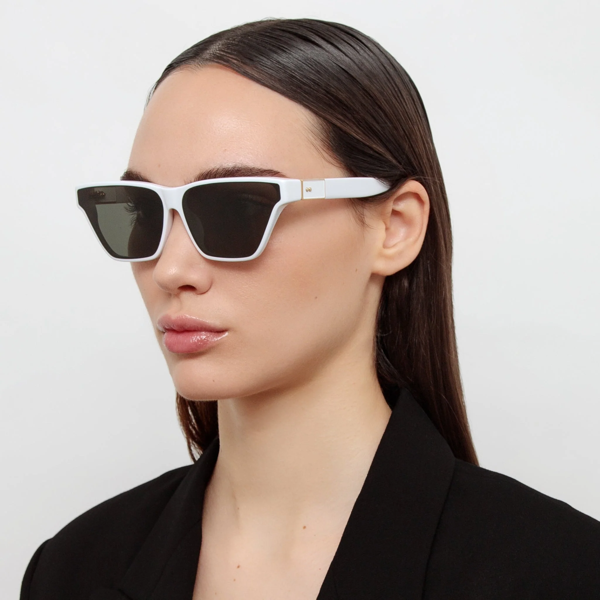 Skyler Cat-Eye Sunglasses in White - Image 3