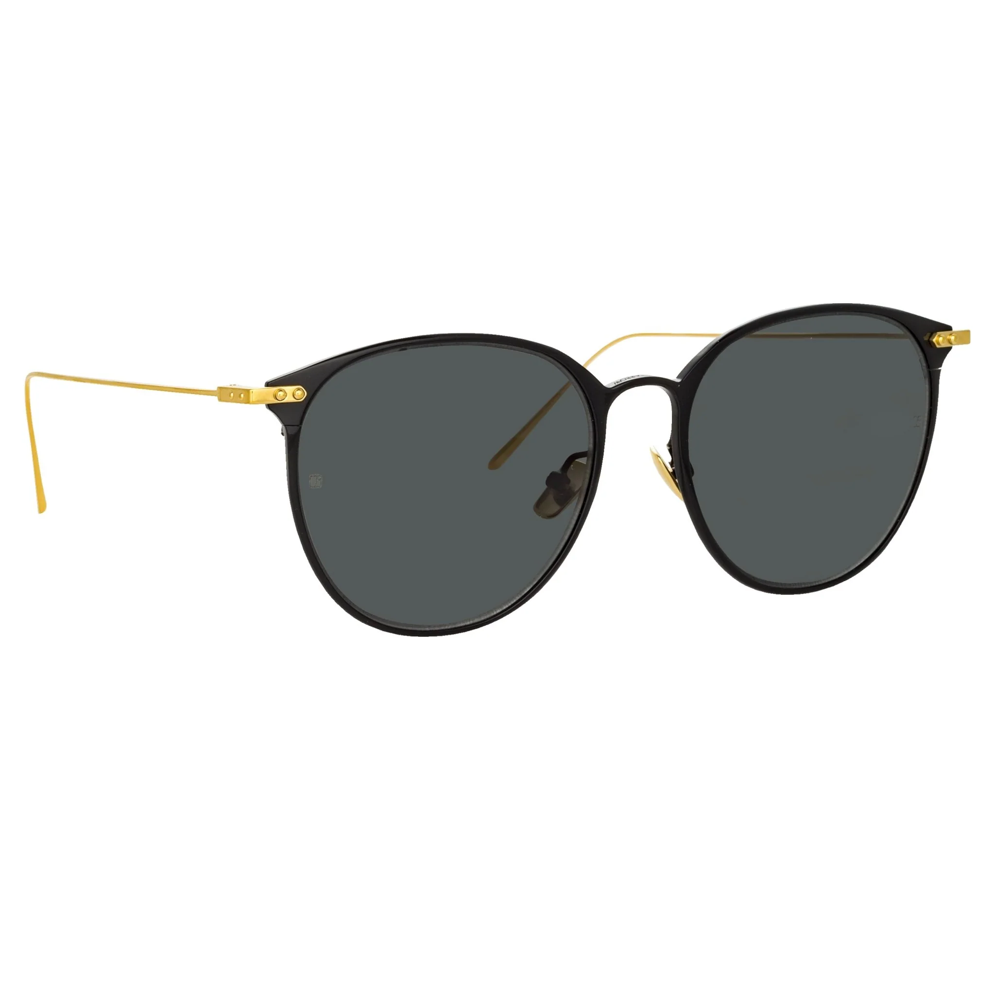 Sophia Sunglasses in 22K Gold and Grey - Image 2