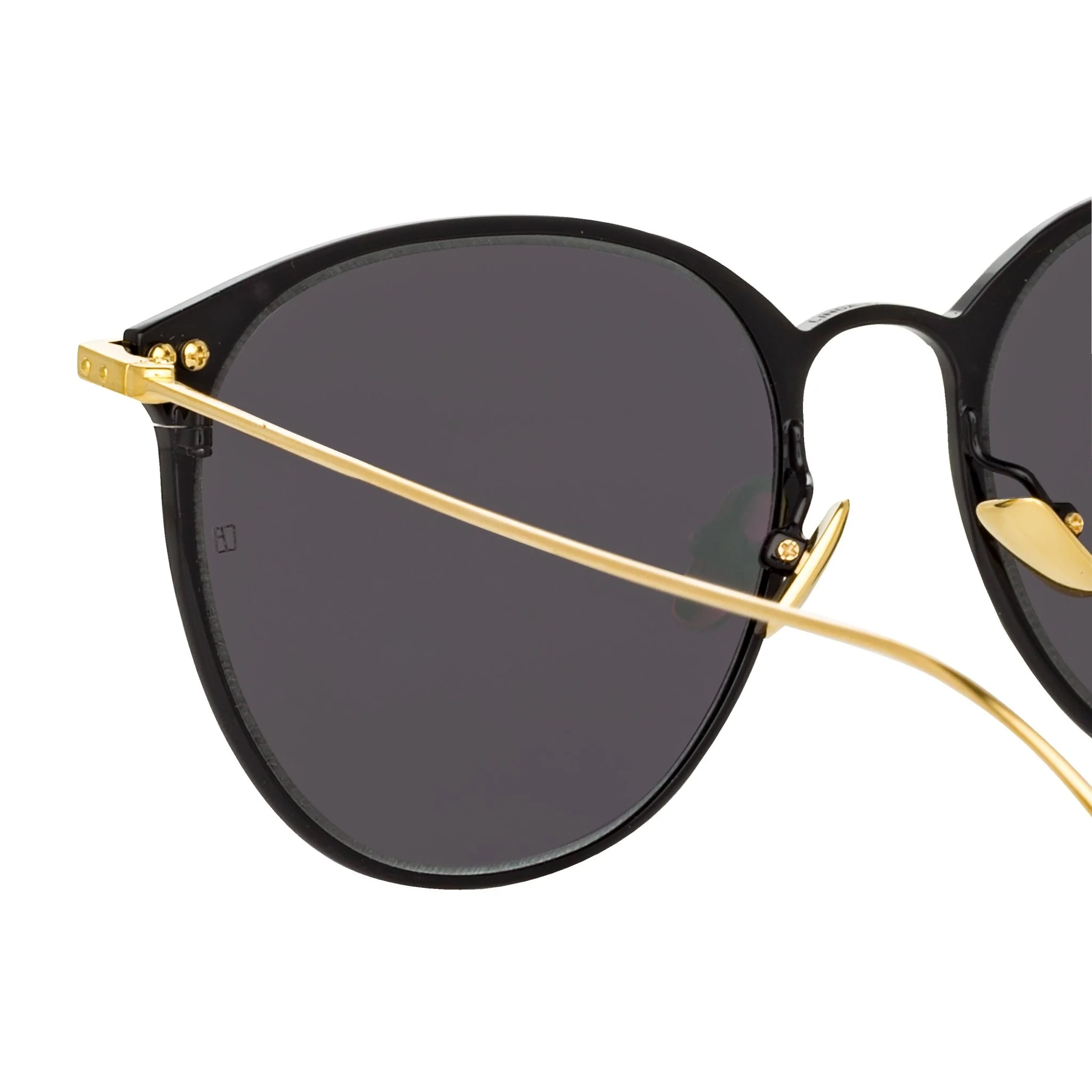 Sophia Sunglasses in 22K Gold and Grey - Image 4