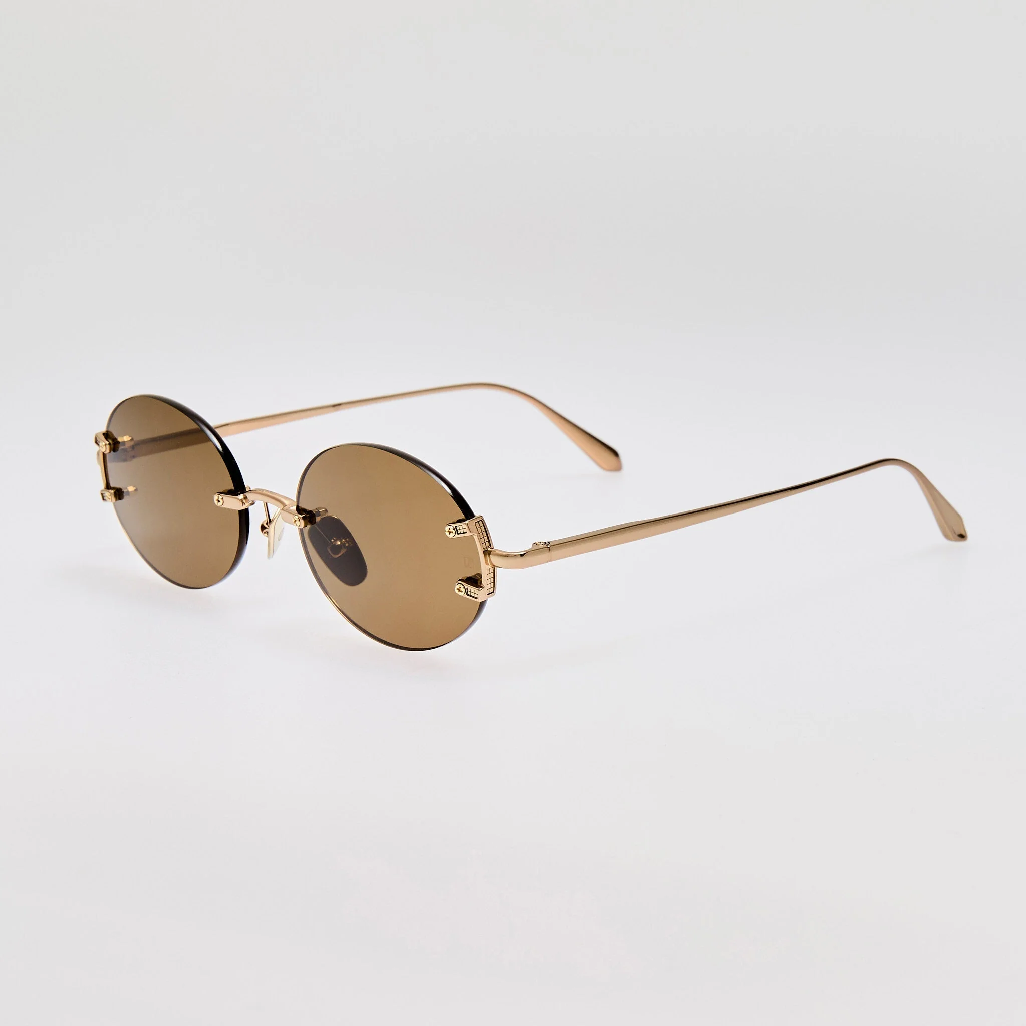 Stella Sunglasses in 22K Gold and Brown - Image 2