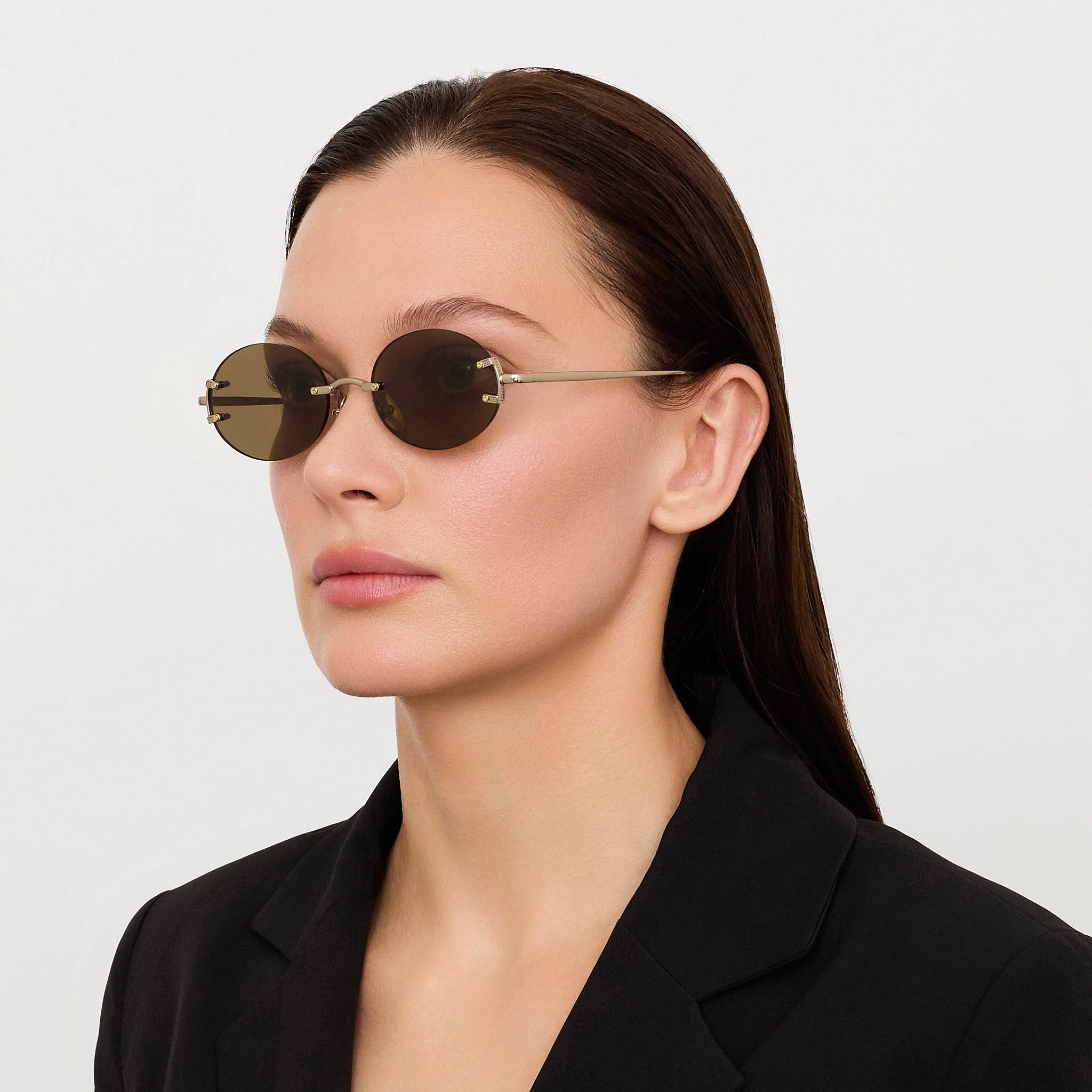 Stella Sunglasses in 22K Gold and Brown - Image 4