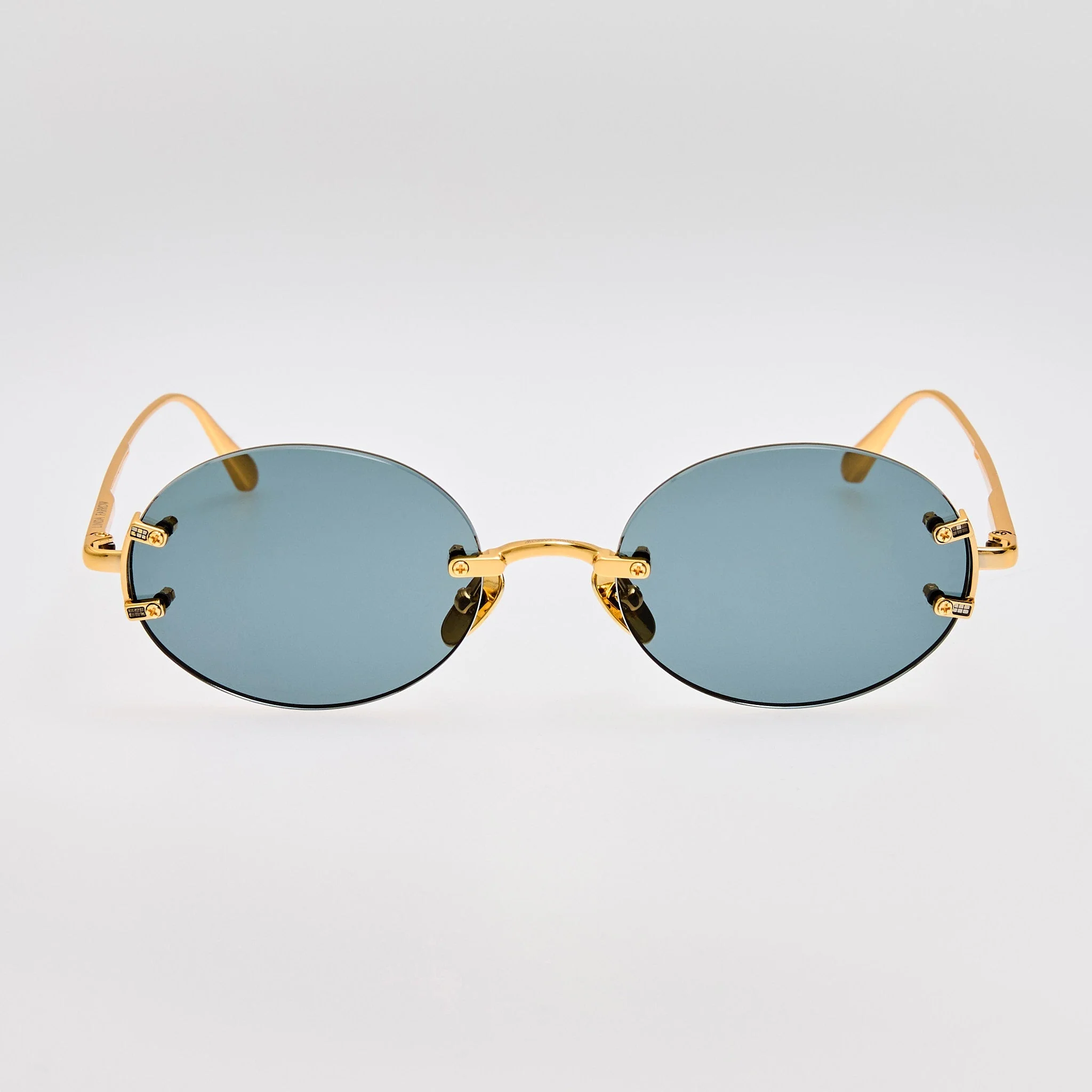 Stella Sunglasses in 22K Gold and Grey