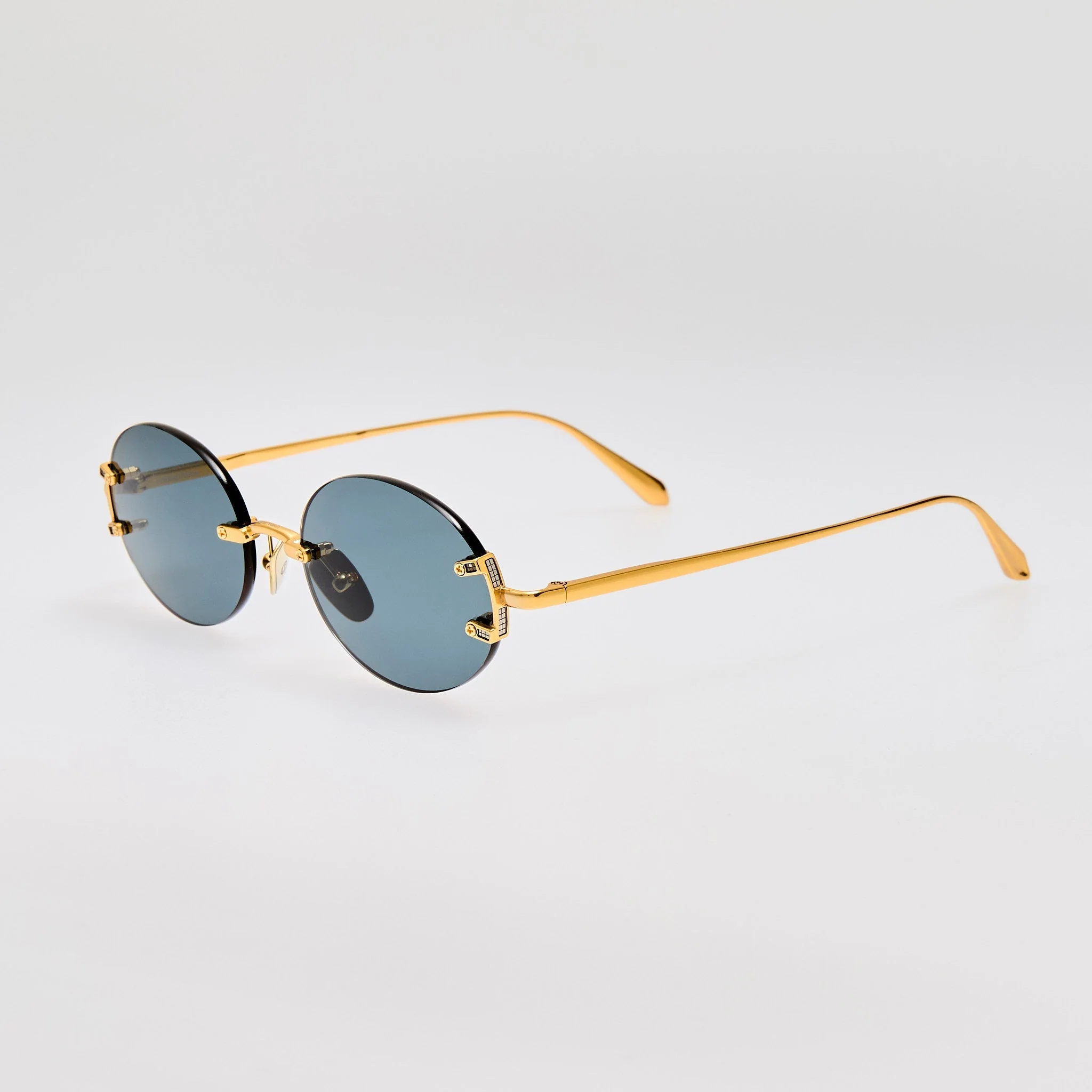Stella Sunglasses in 22K Gold and Grey - Image 2