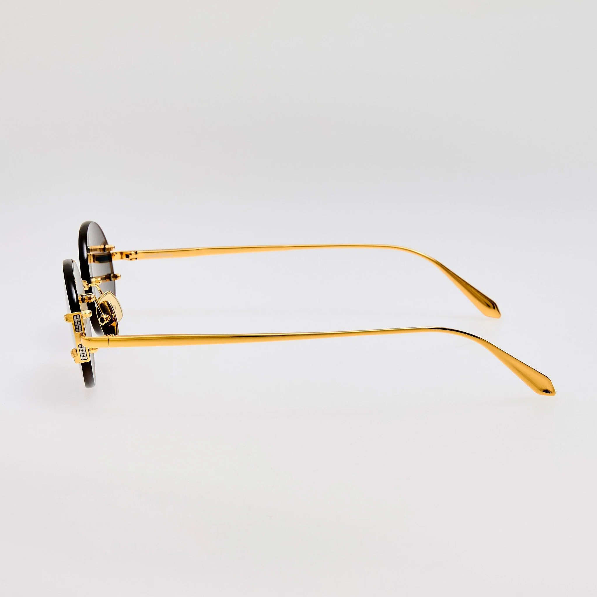 Stella Sunglasses in 22K Gold and Grey - Image 6