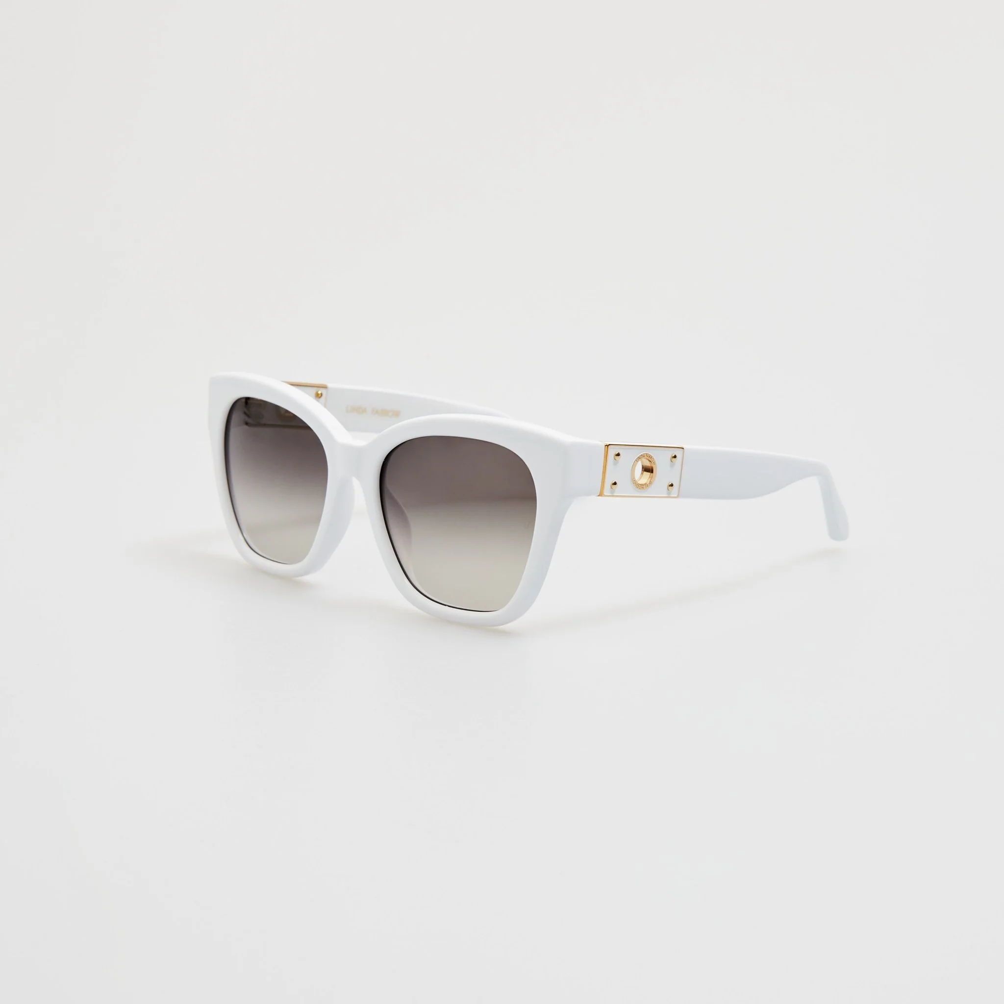 Tamara Cat Eye Sunglasses in White - Image 2