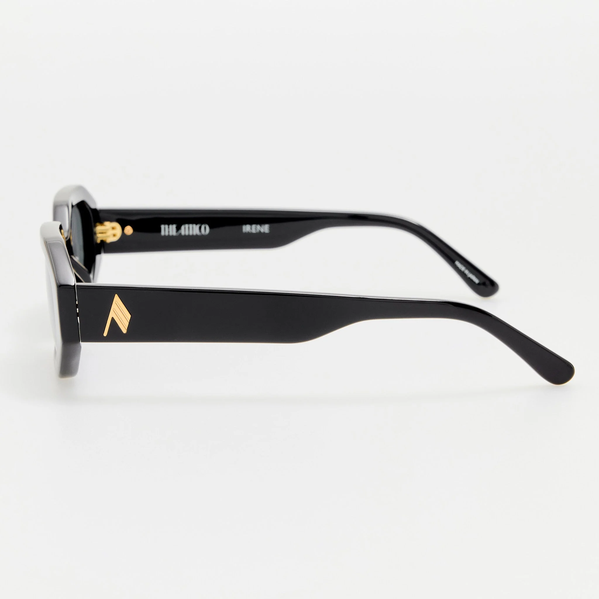 Irene Angular Sunglasses in Black - Image 4