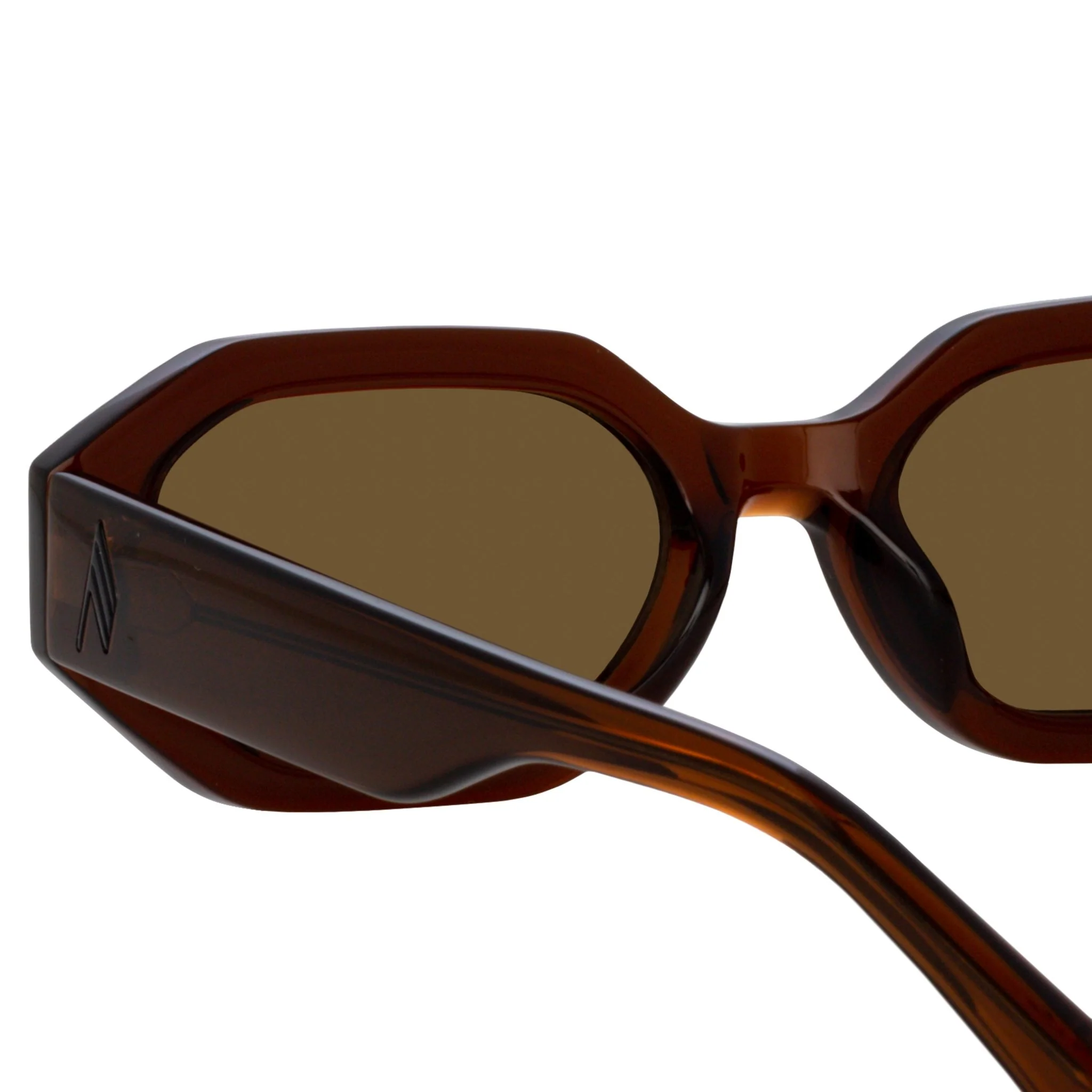 Irene Angular Sunglasses in Brown - Image 5
