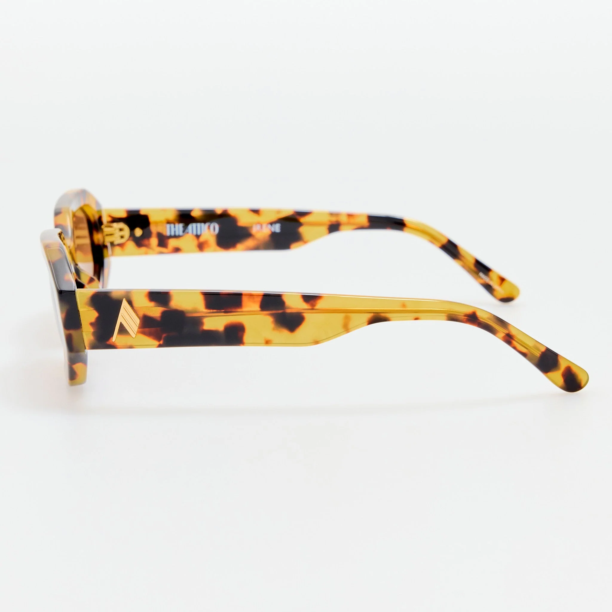 Irene Angular Sunglasses in Tortoiseshell and Brown - Image 4