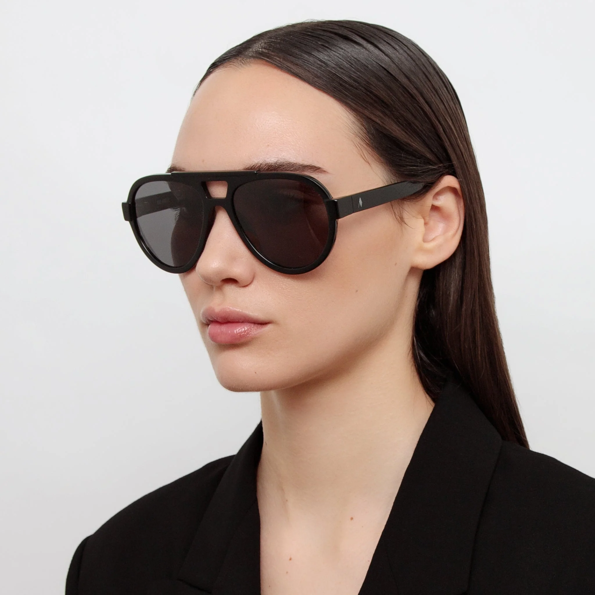 Jurgen Aviator Sunglasses in Black - Image 3