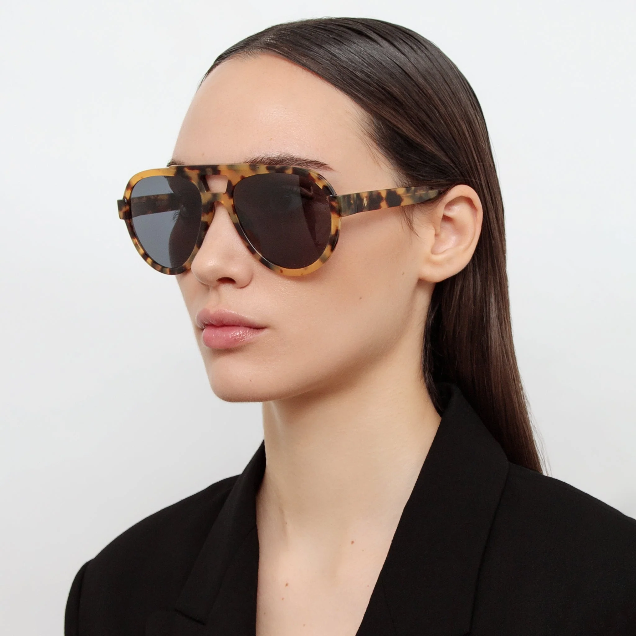 Jurgen Aviator Sunglasses in Tortoiseshell - Image 2