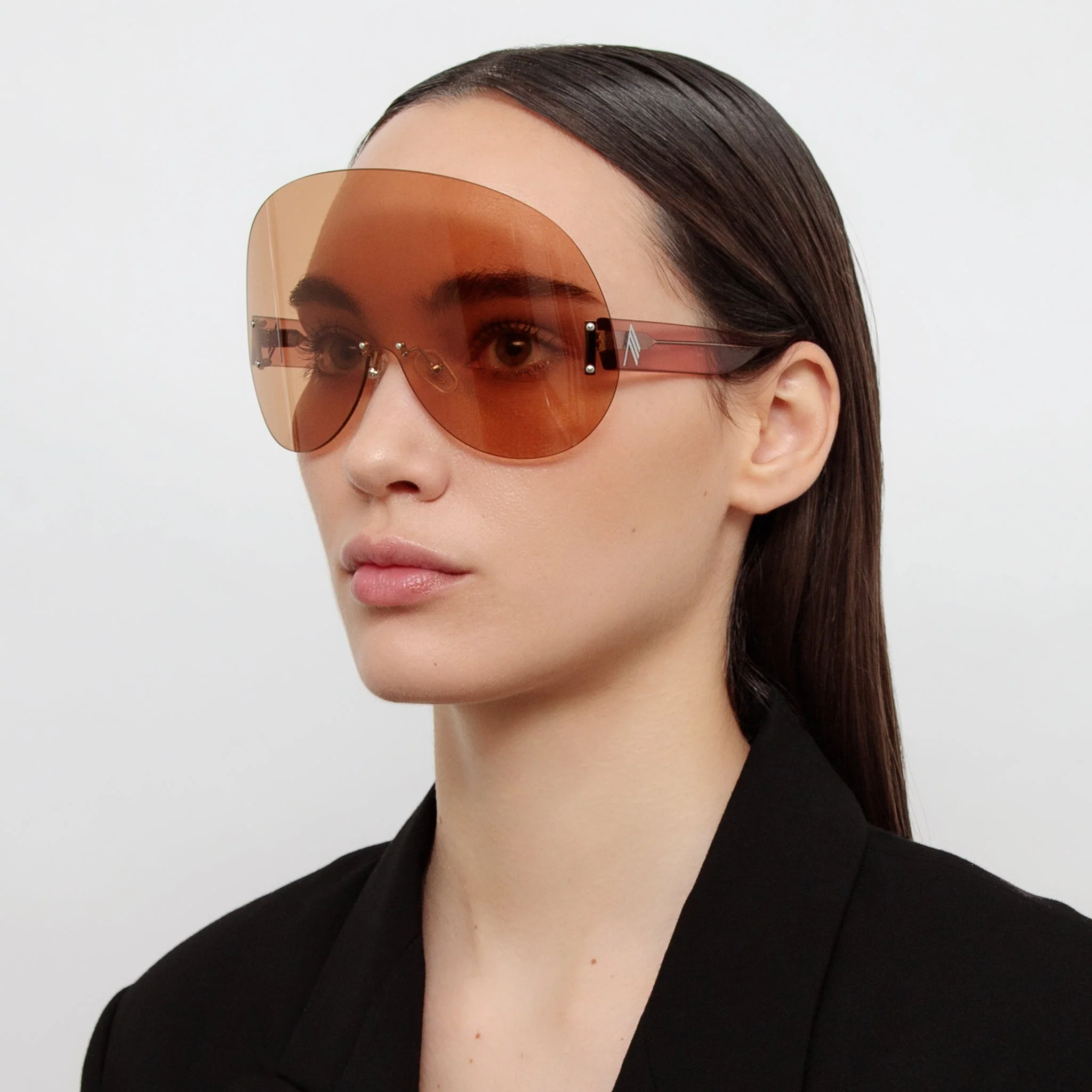 Karl Oversize Sunglasses in Peach - Image 2