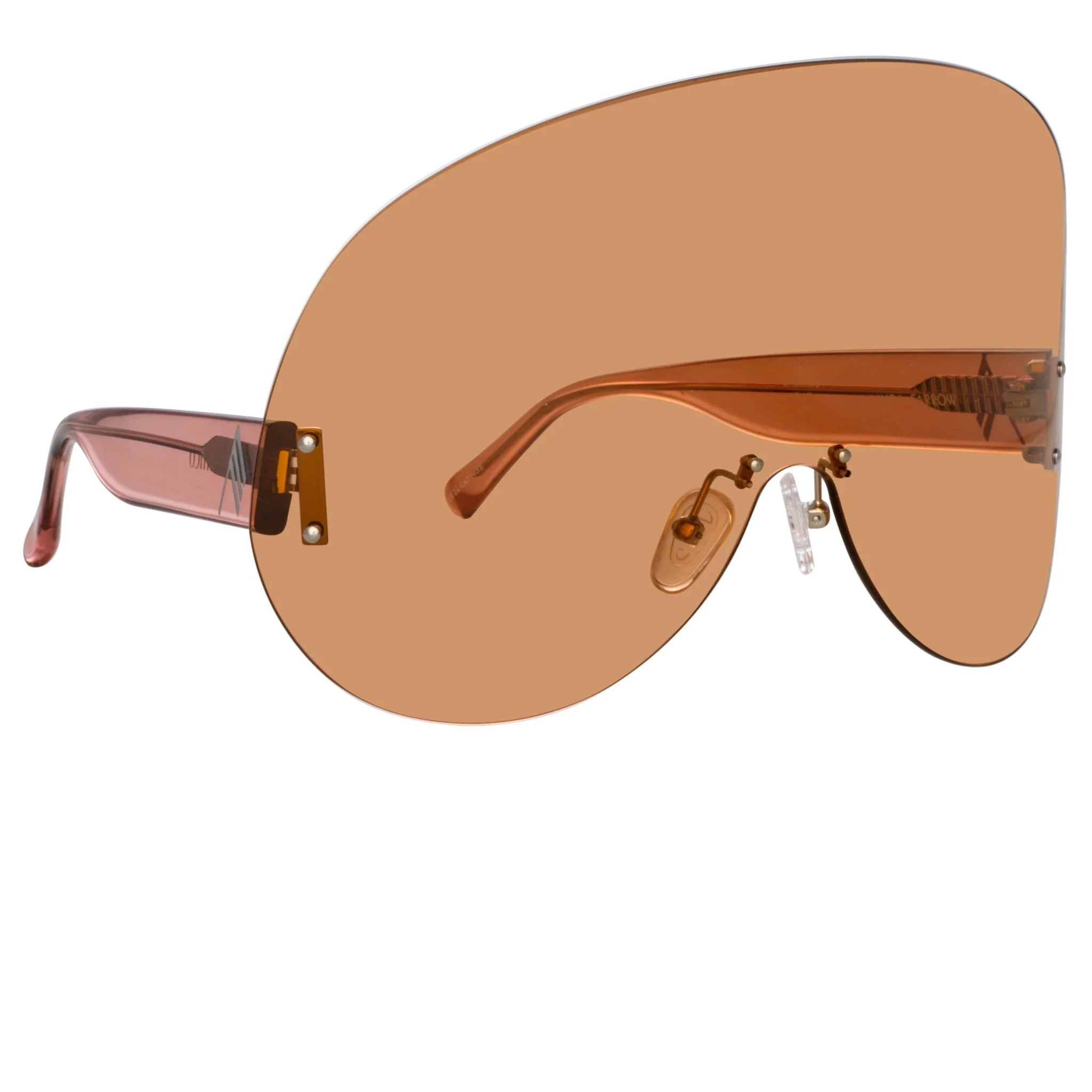 Karl Oversize Sunglasses in Peach - Image 3