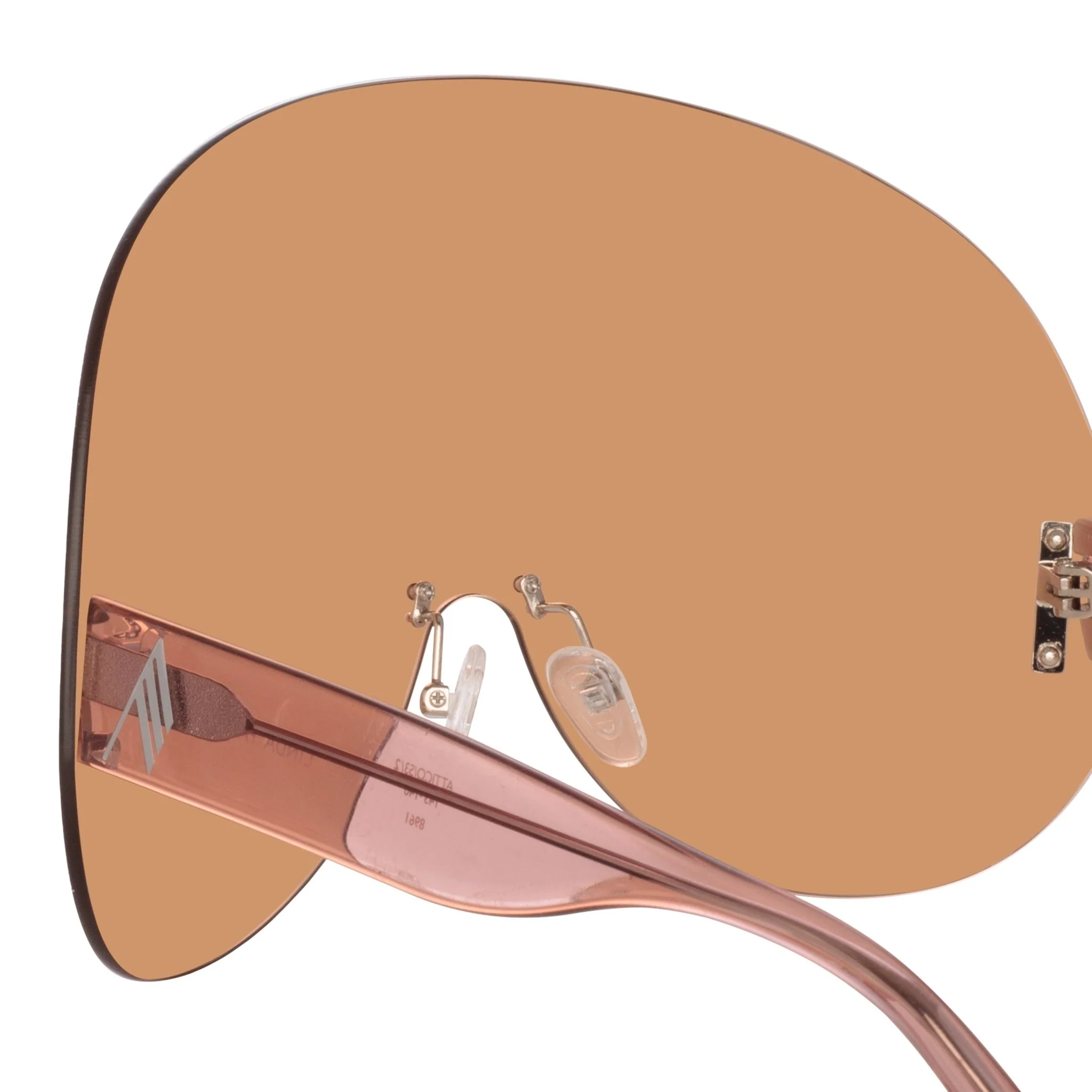 Karl Oversize Sunglasses in Peach - Image 5