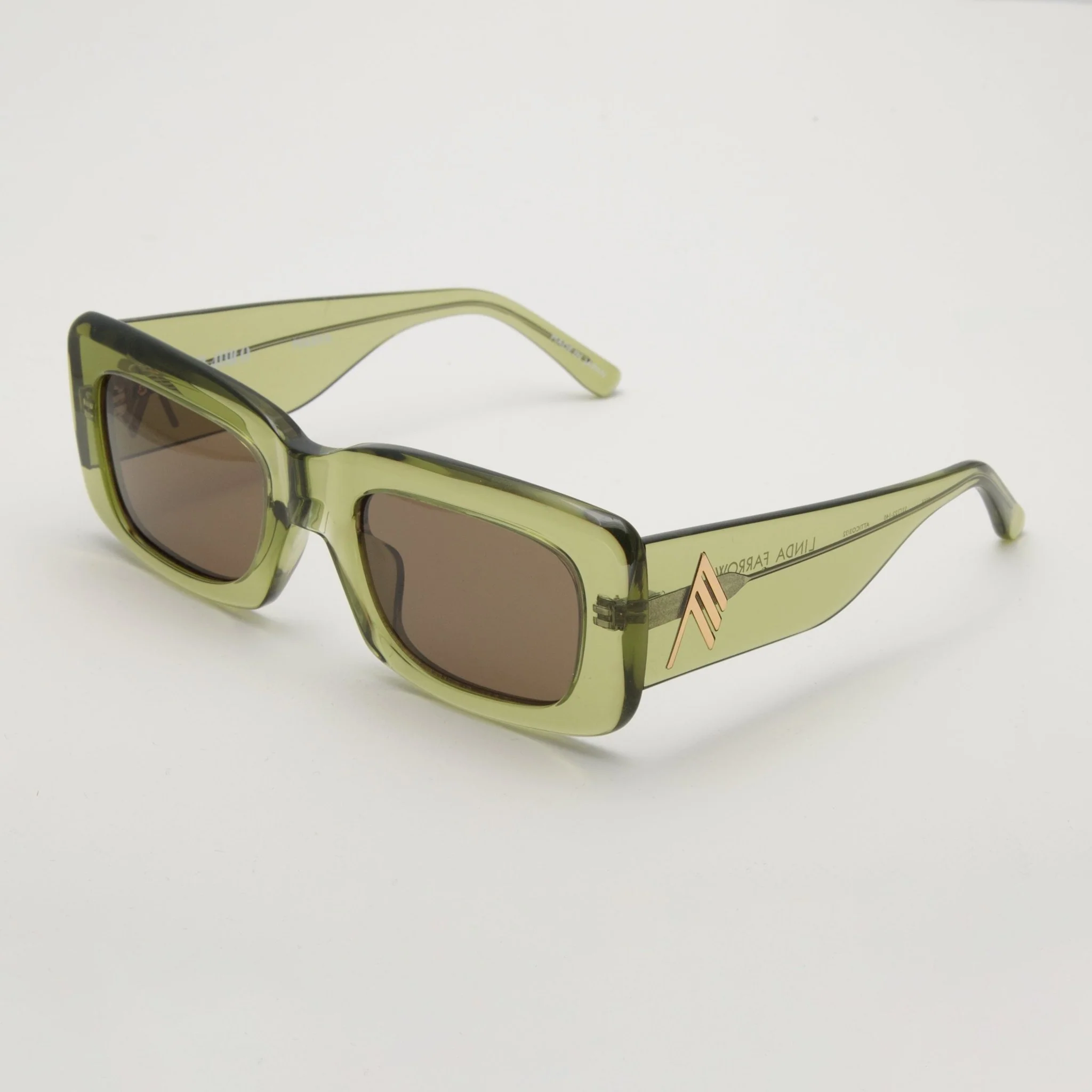 Marfa Rectangular Sunglasses in Green - Image 2