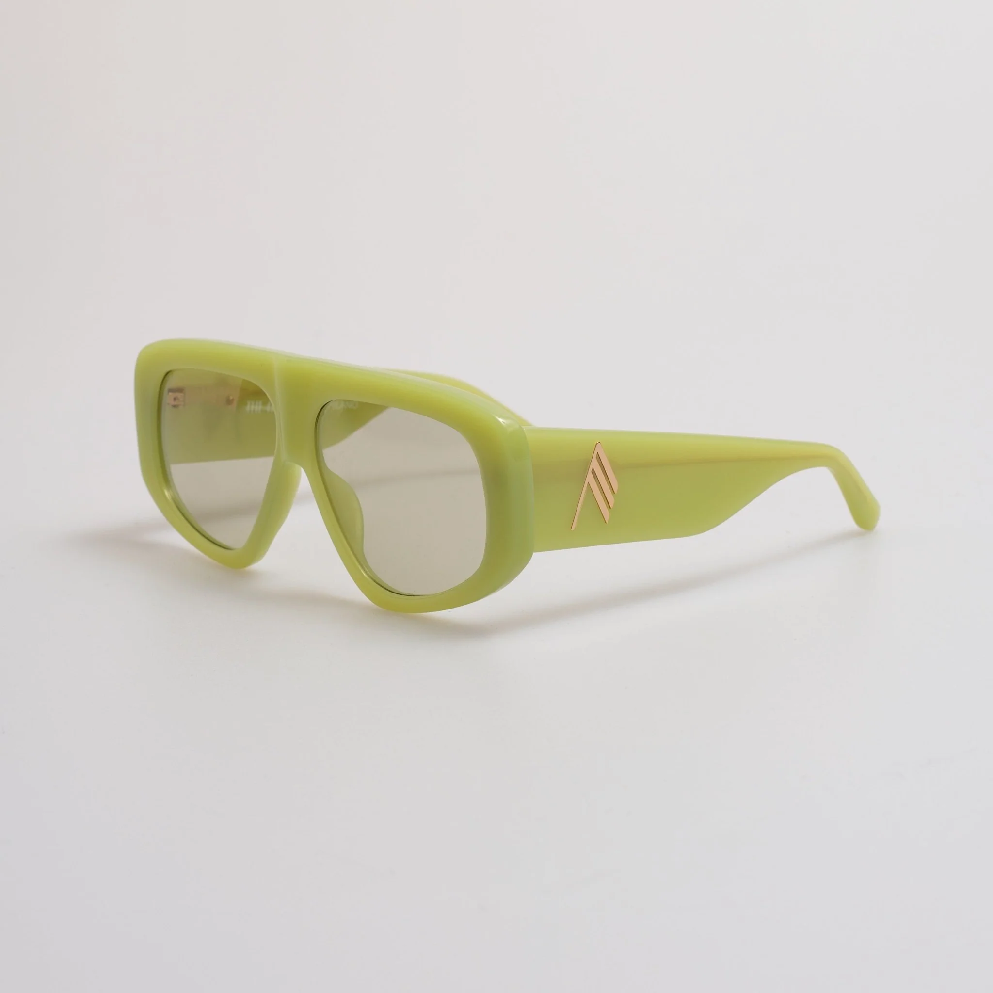 Milano Oversized Sunglasses in Acid Green - Image 2