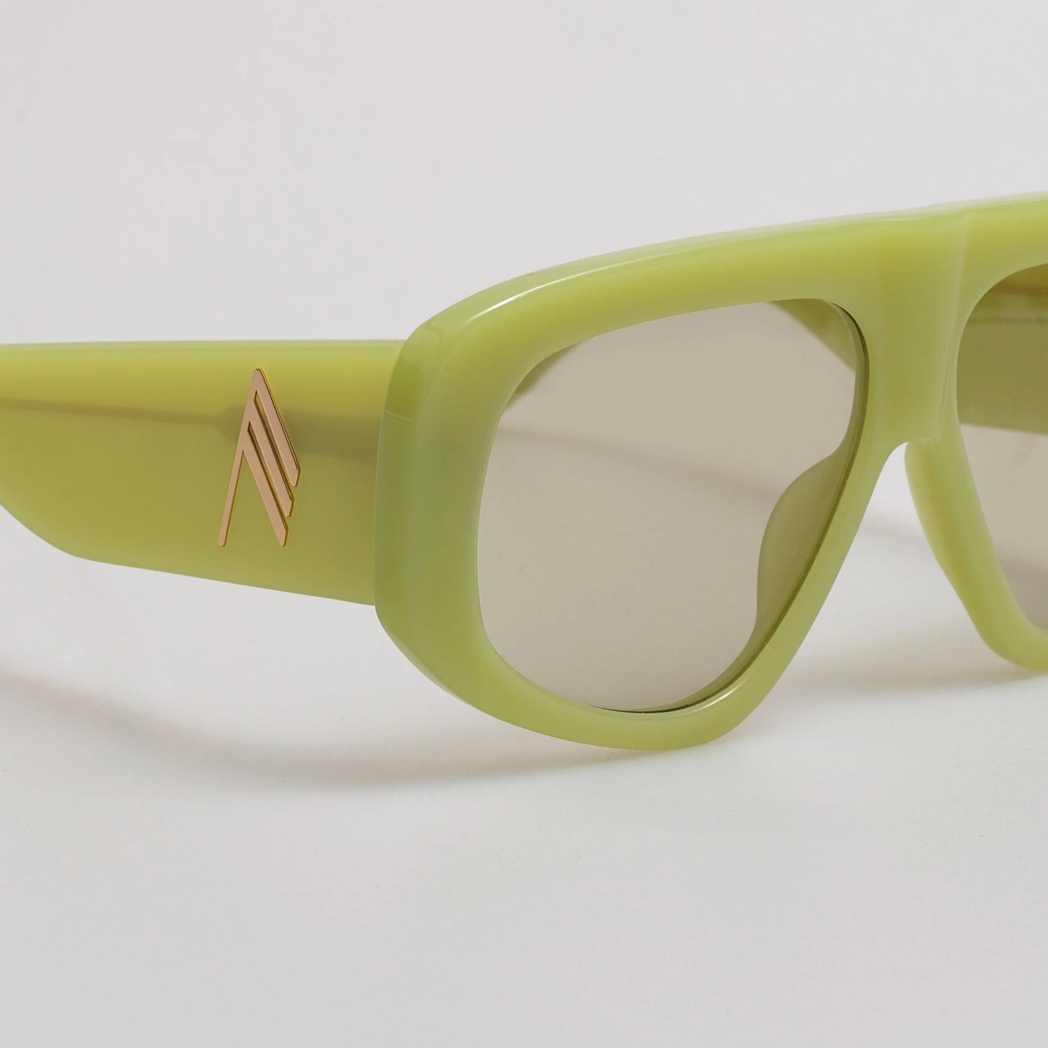 Milano Oversized Sunglasses in Acid Green - Image 3