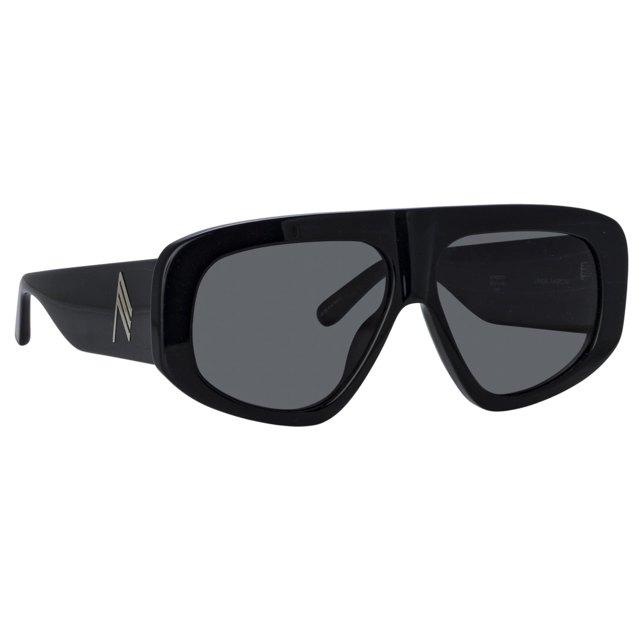 Milano Oversized Sunglasses in Black - Image 2