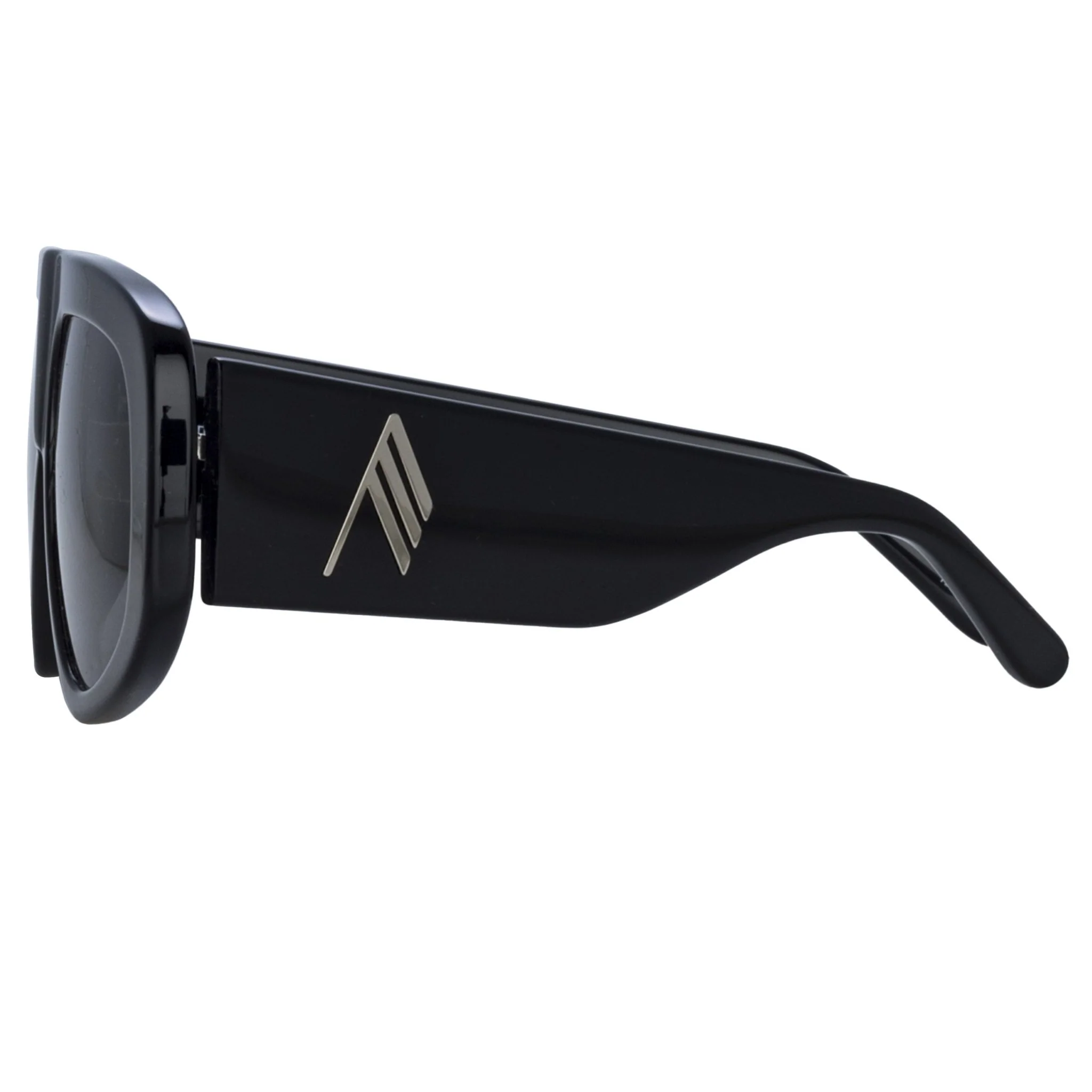 Milano Oversized Sunglasses in Black - Image 4