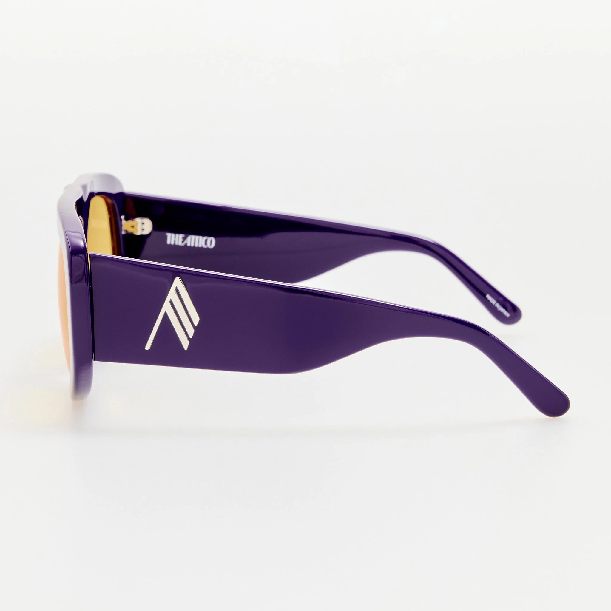 Milano Oversized Sunglasses in Purple - Image 4