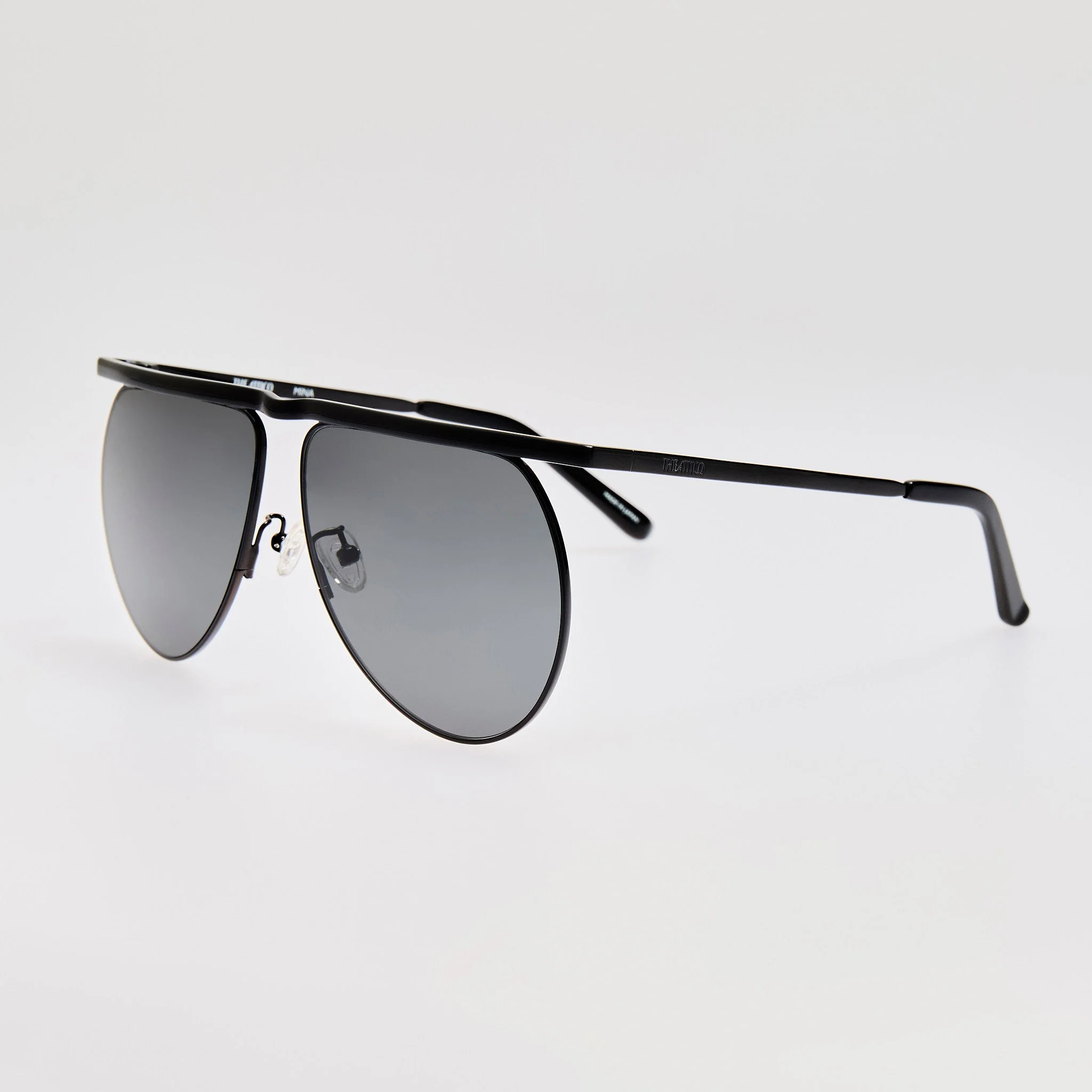 Mina Aviator Sunglasses in Black - Image 2