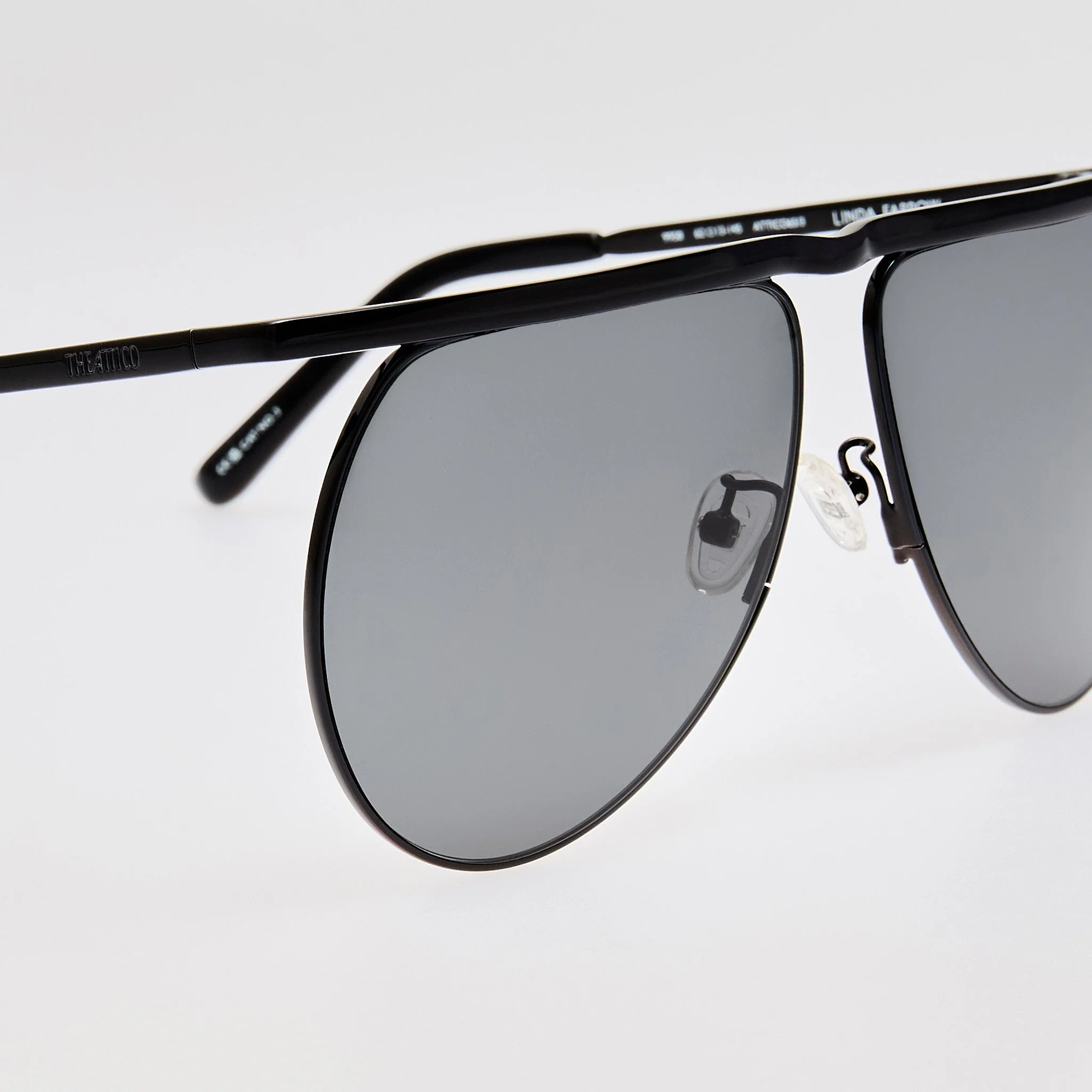 Mina Aviator Sunglasses in Black - Image 4
