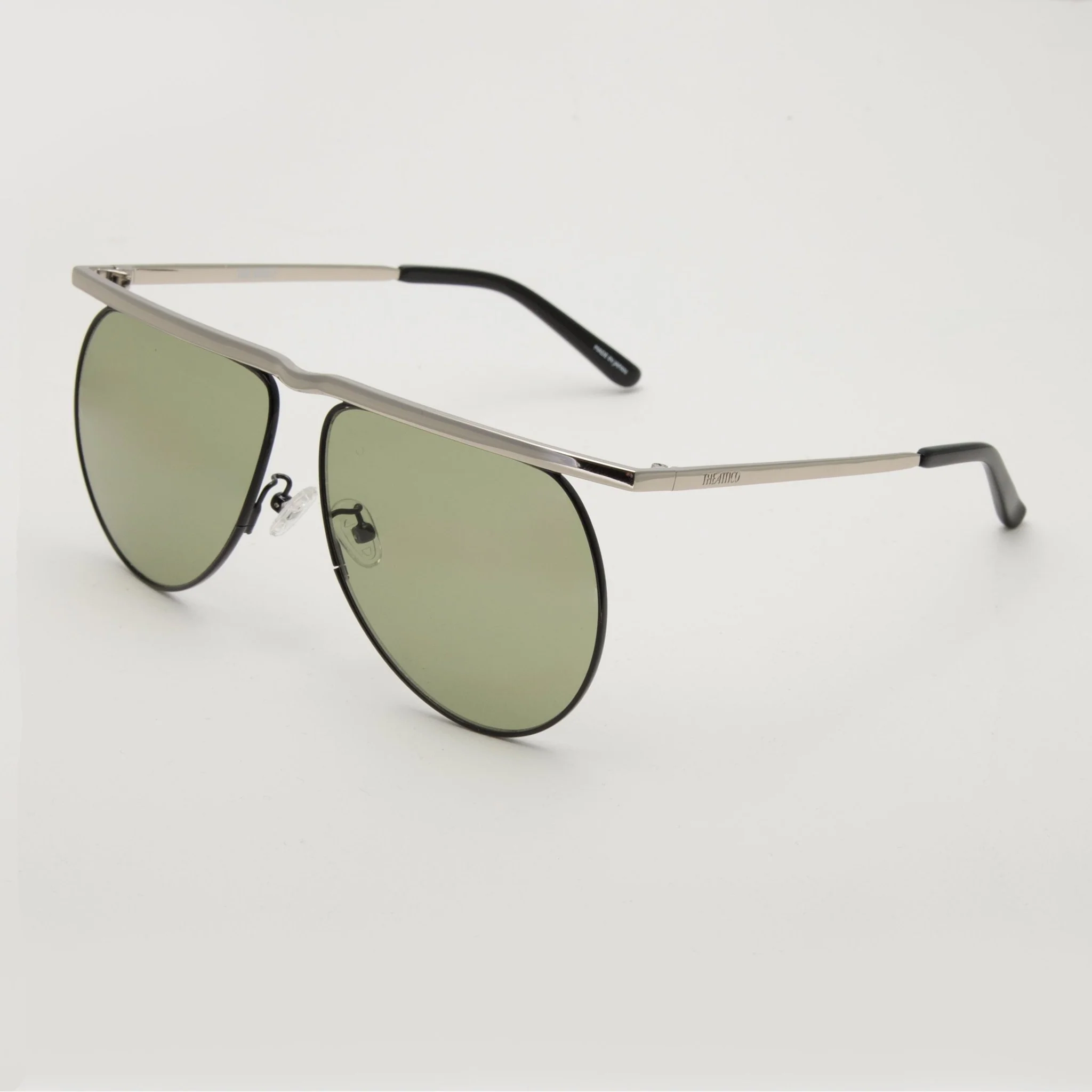 Mina Aviator Sunglasses in Silver - Image 2