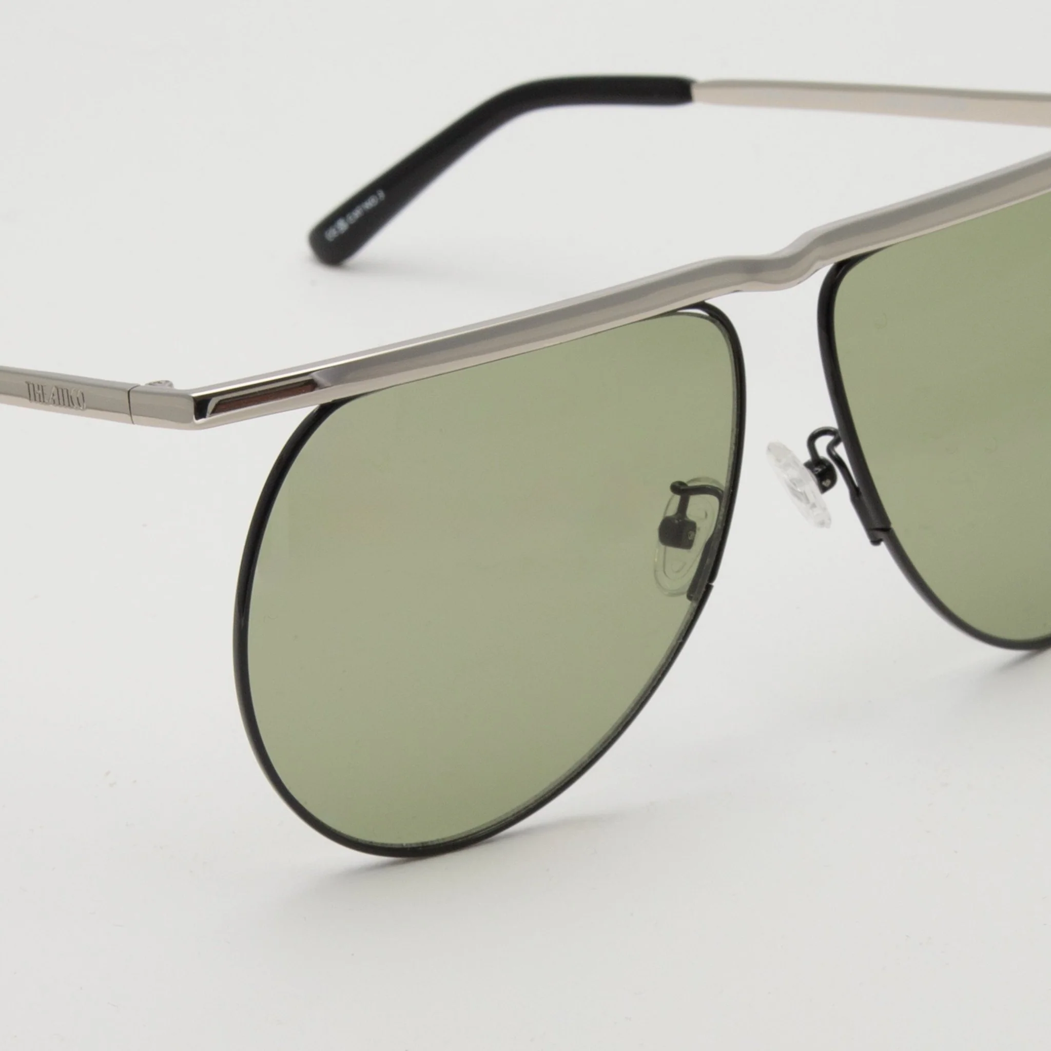 Mina Aviator Sunglasses in Silver - Image 3