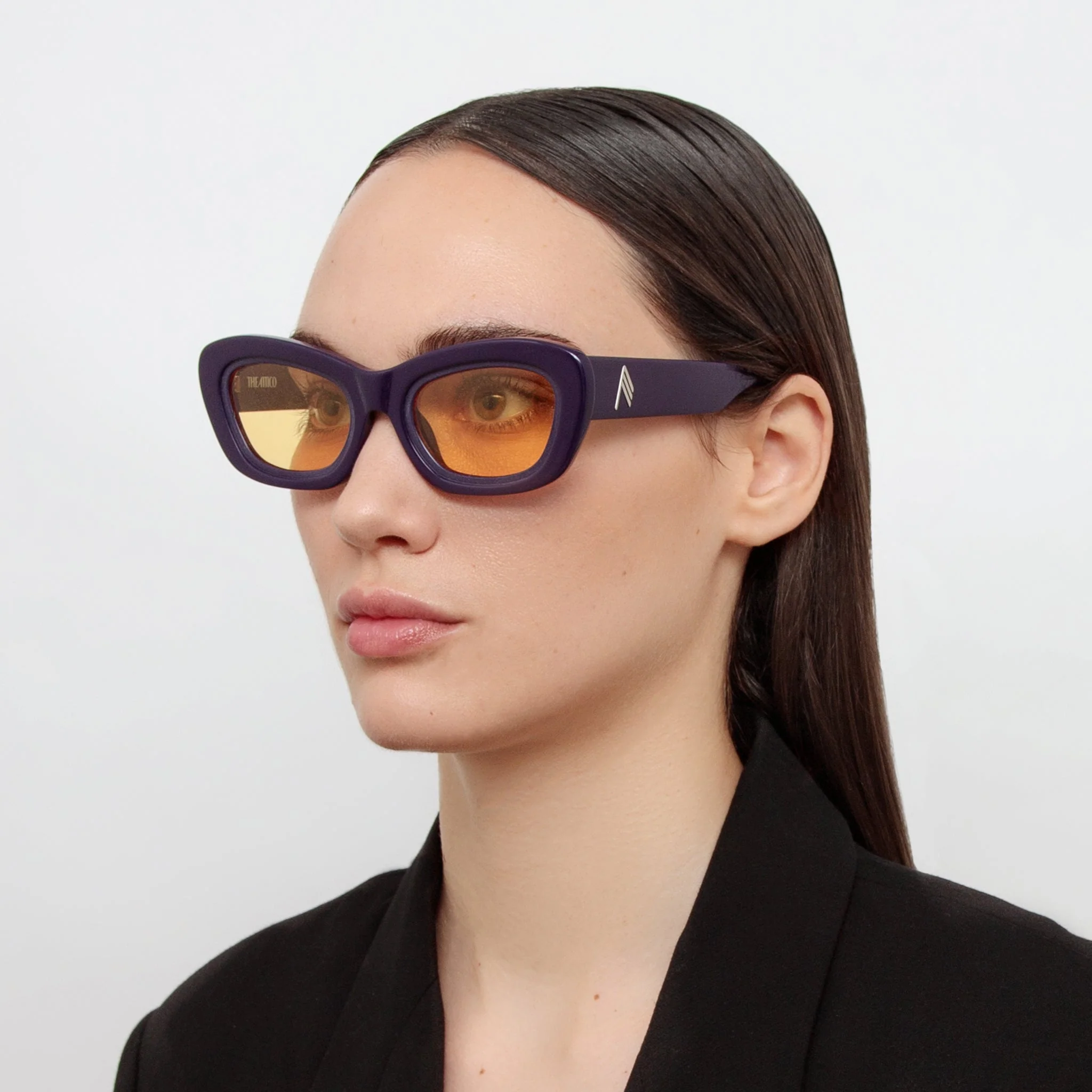 Rania Cat Eye Sunglasses in Purple - Image 3