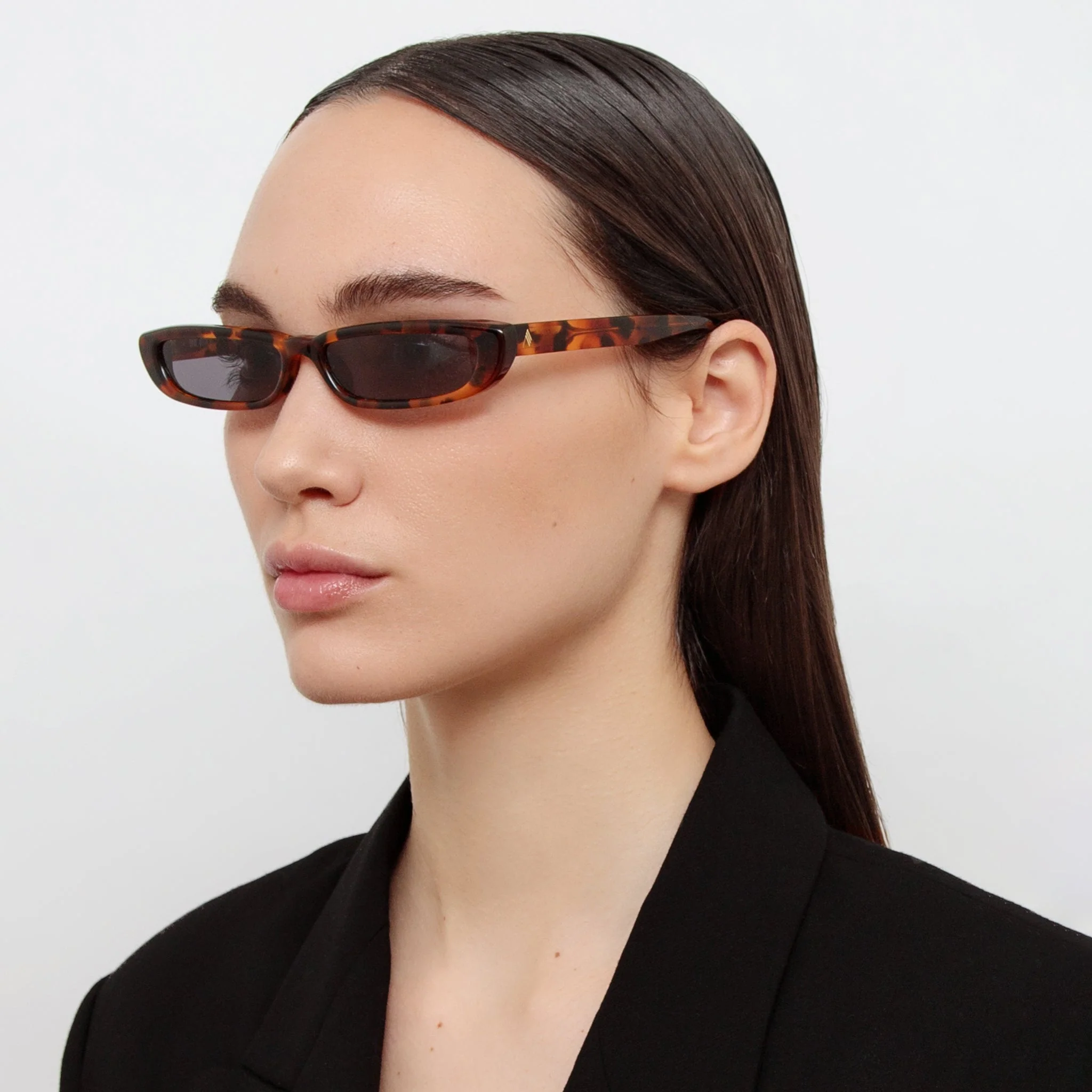 Thea Angular Sunglasses in Tortoiseshell - Image 3