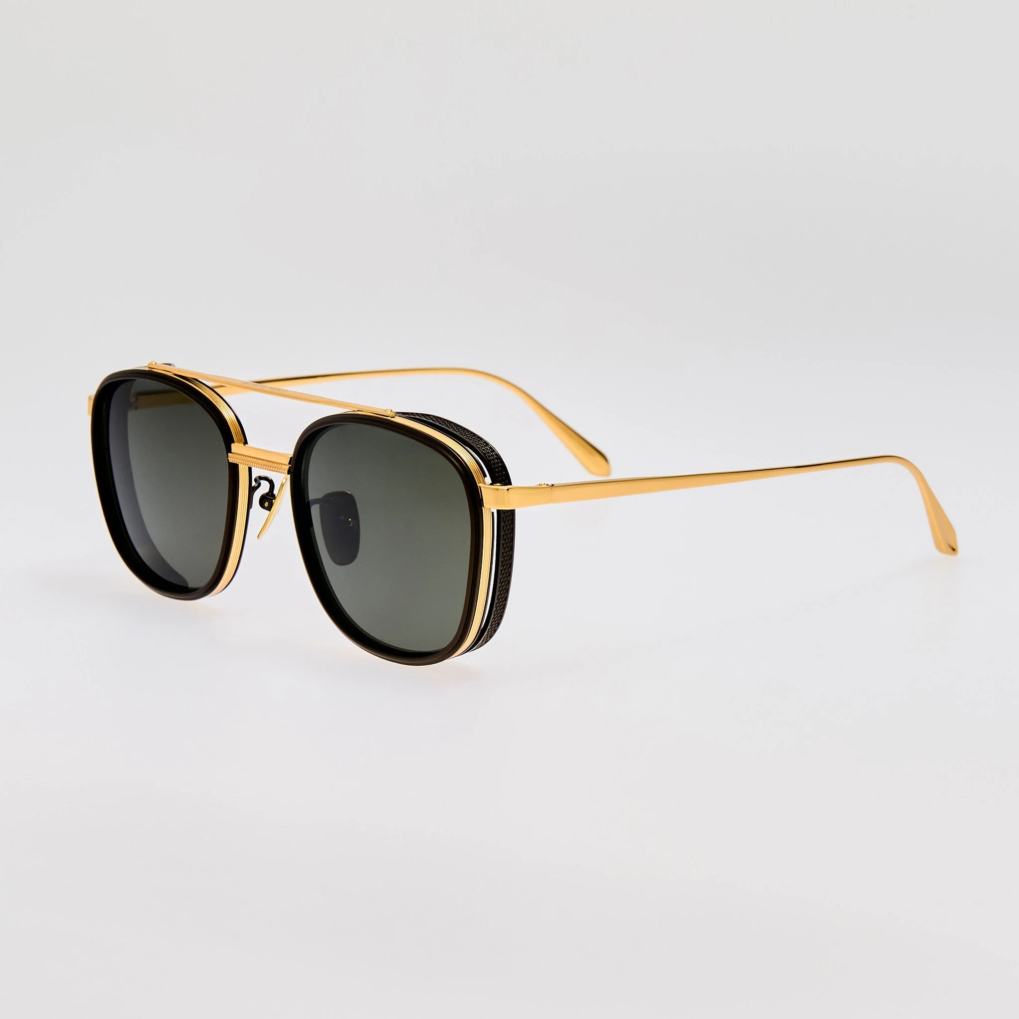 Varo Sunglasses in 22K Gold and Black - Image 2