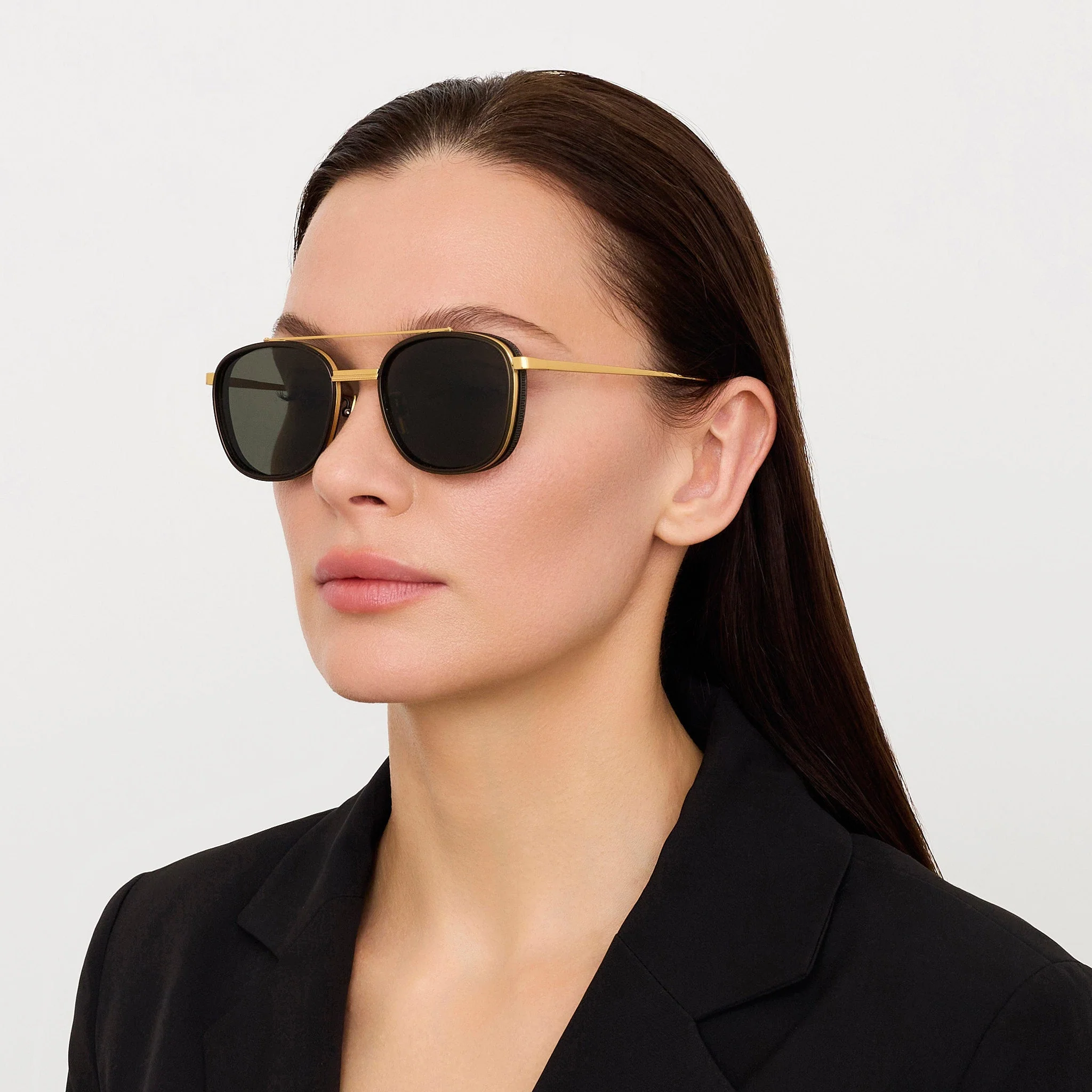 Varo Sunglasses in 22K Gold and Black - Image 3