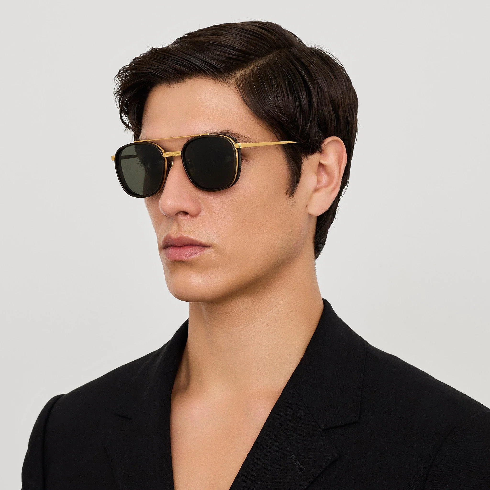 Varo Sunglasses in 22K Gold and Black - Image 4