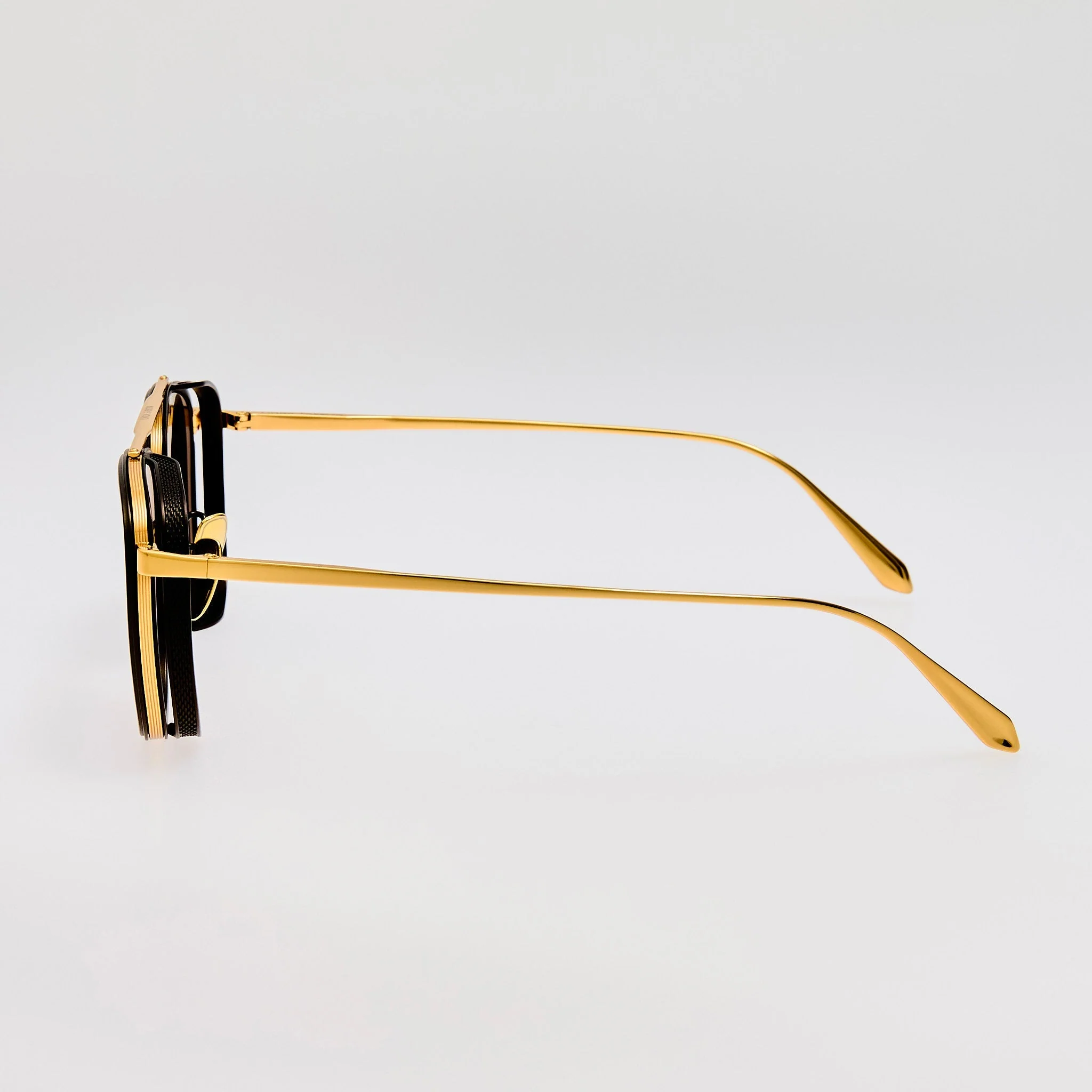 Varo Sunglasses in 22K Gold and Black - Image 6