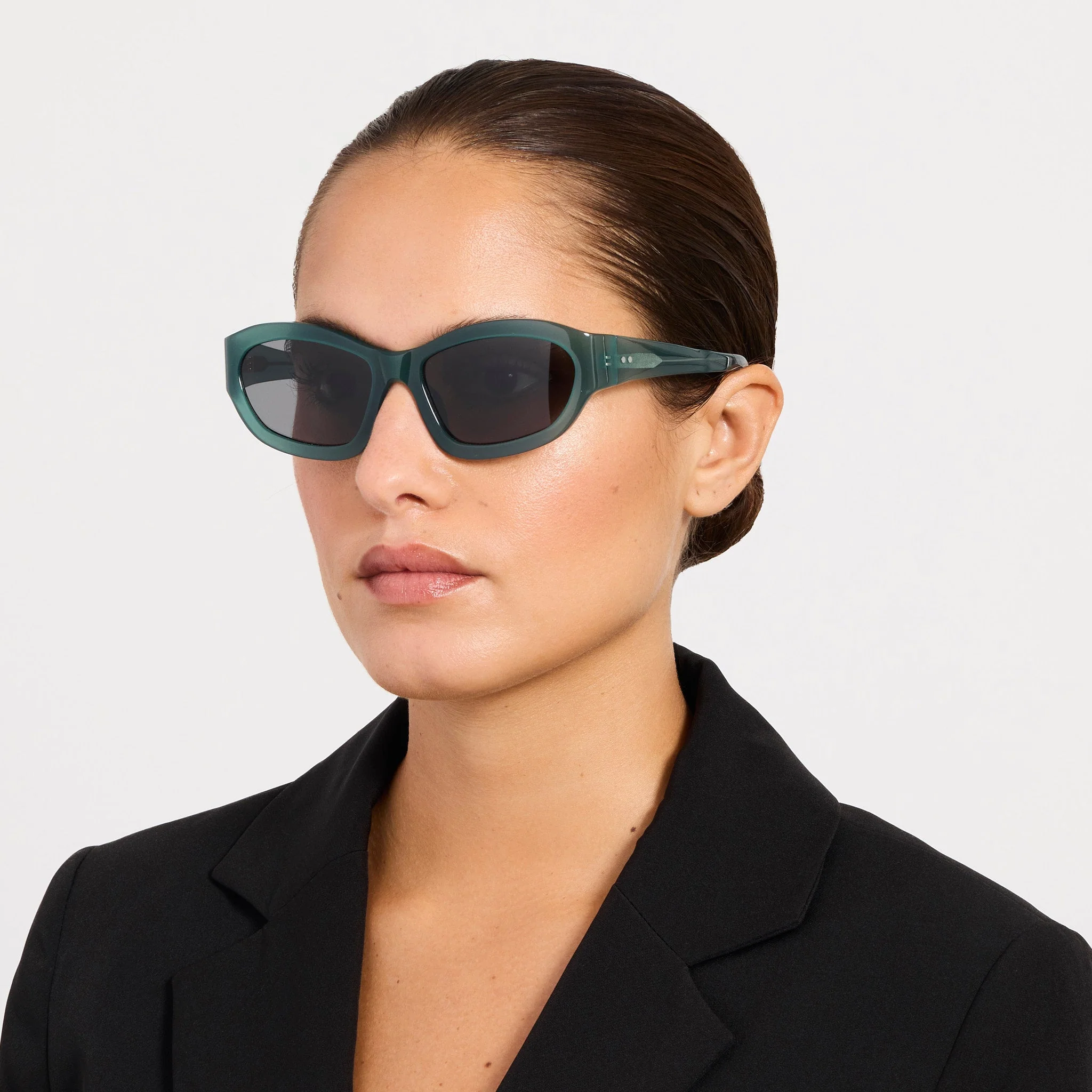 Wrap Sunglasses in Teal - Image 6